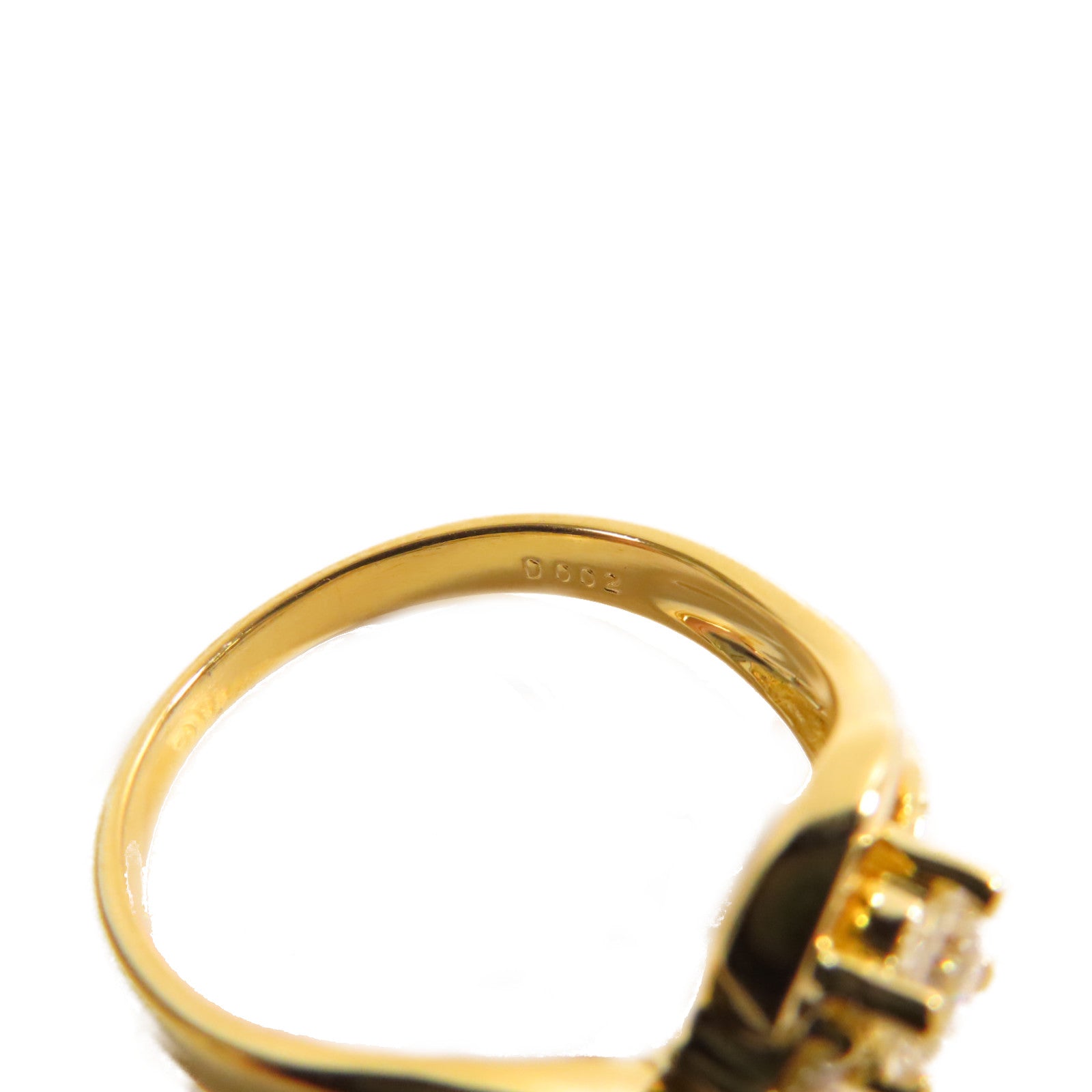 JEWELRY 【激減優惠】18K黃金/0.25ct鑽石/0.02ct鑽石Diamond Ring戒指US#6