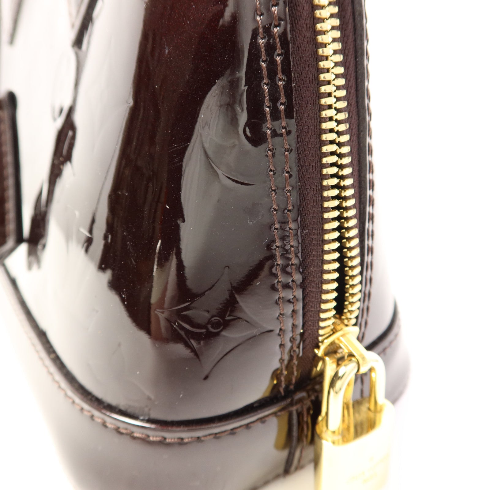 LOUIS VUITTON Vernis Alma BB金扣手挽肩背兩用袋