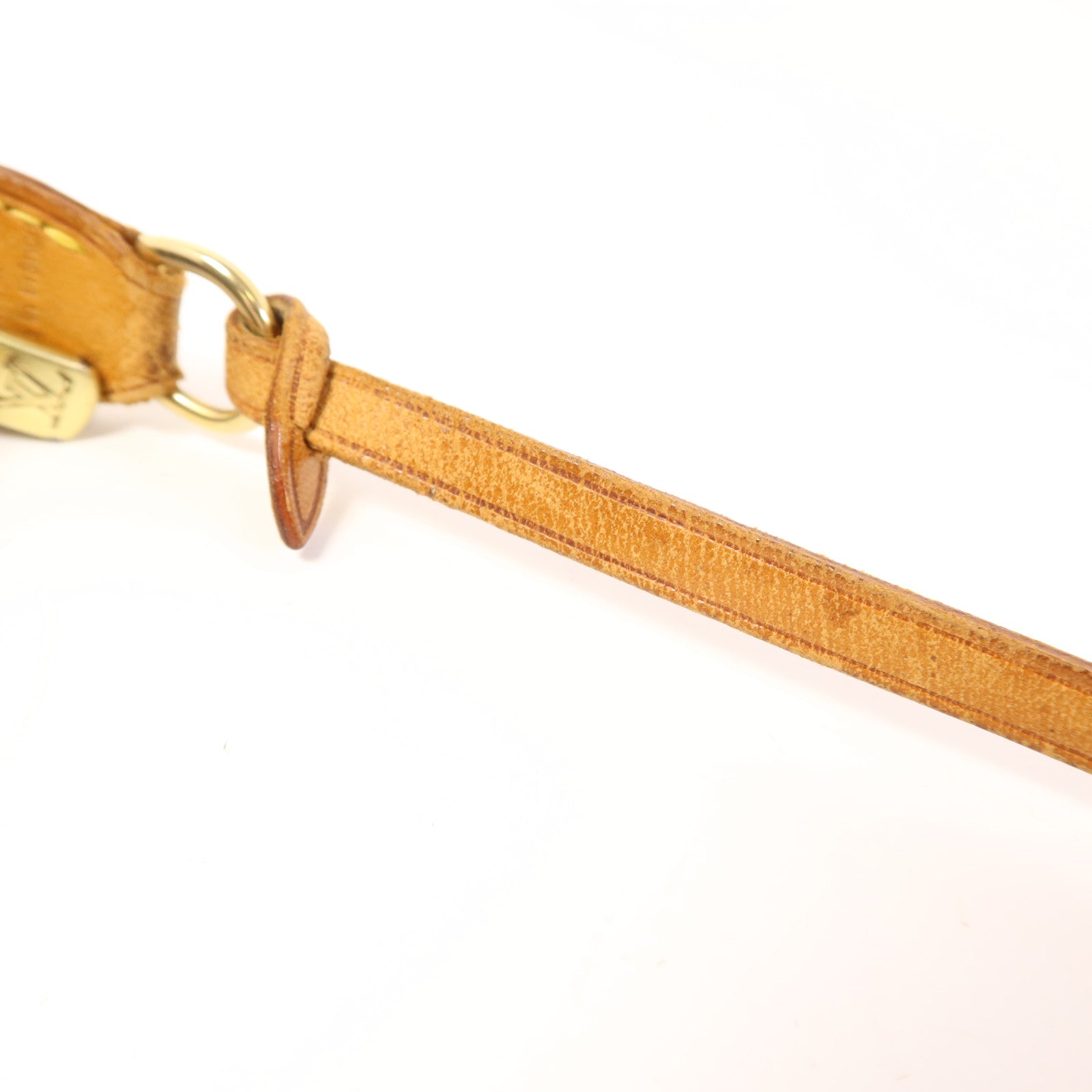 LOUIS VUITTON Monogram Pochette Accessoires金扣手挽袋棕色