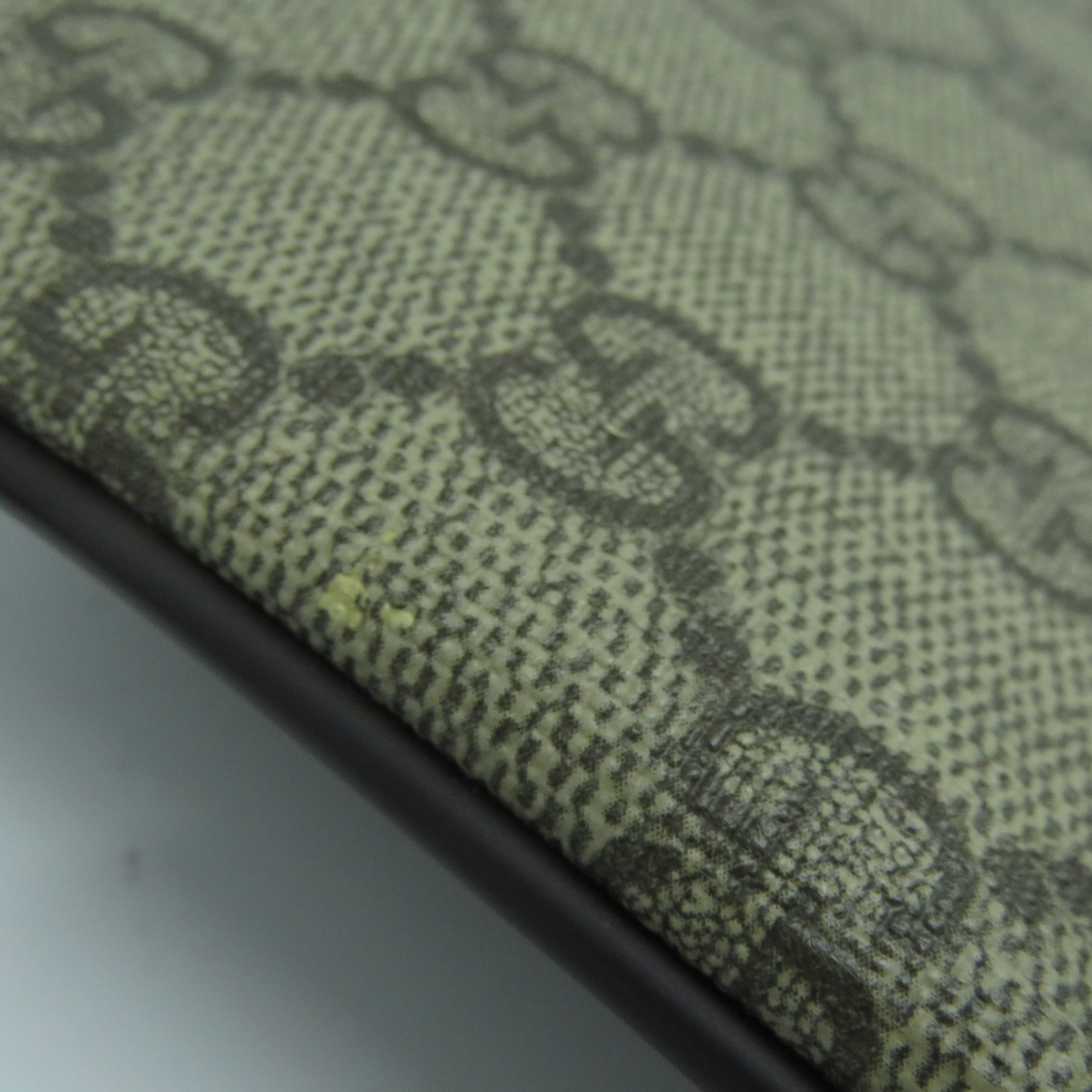 GUCCI 塗層帆布Shoulder Bag金扣肩背袋啡色
