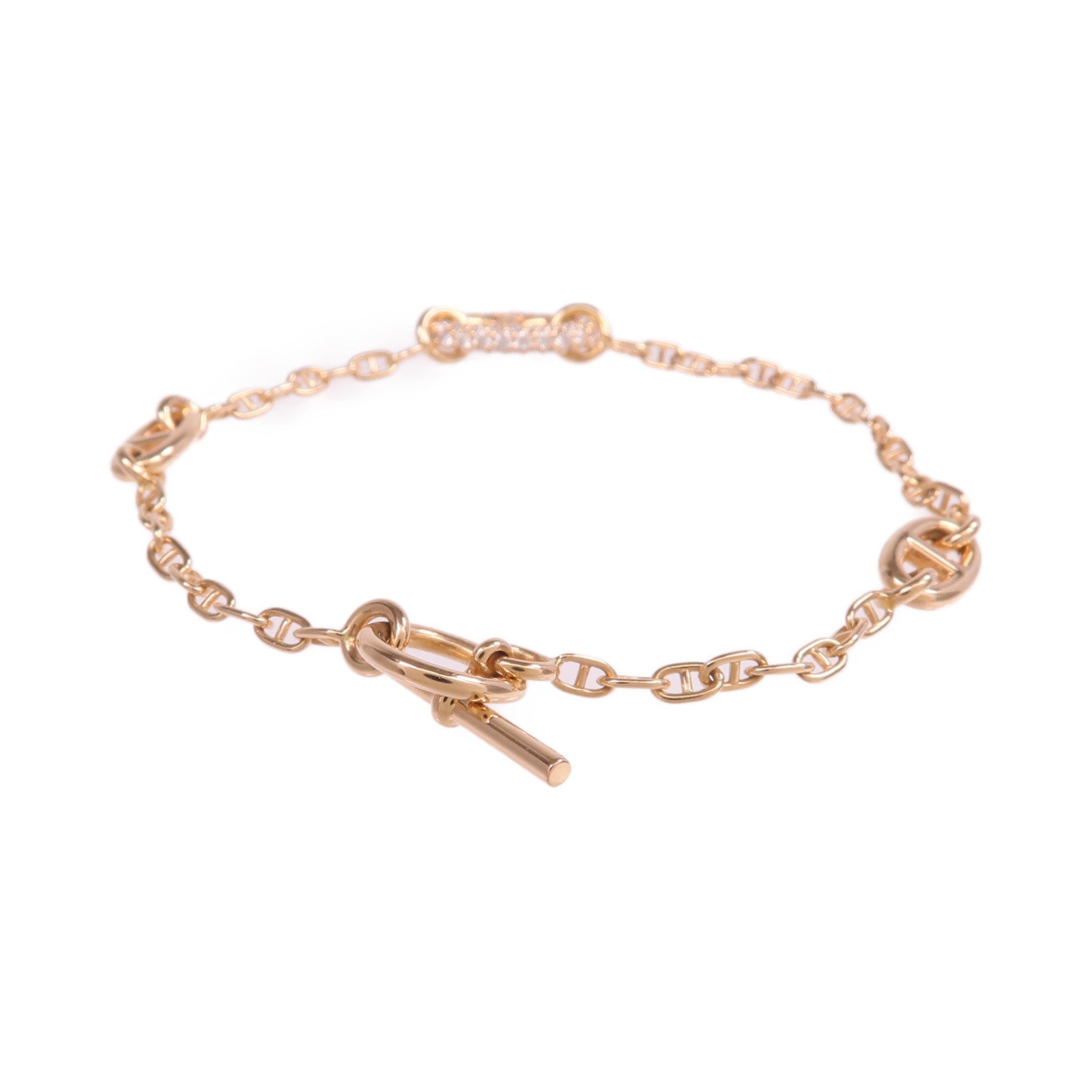 HERMES 18K玫瑰金Farandole Bracelet鑽石手鏈