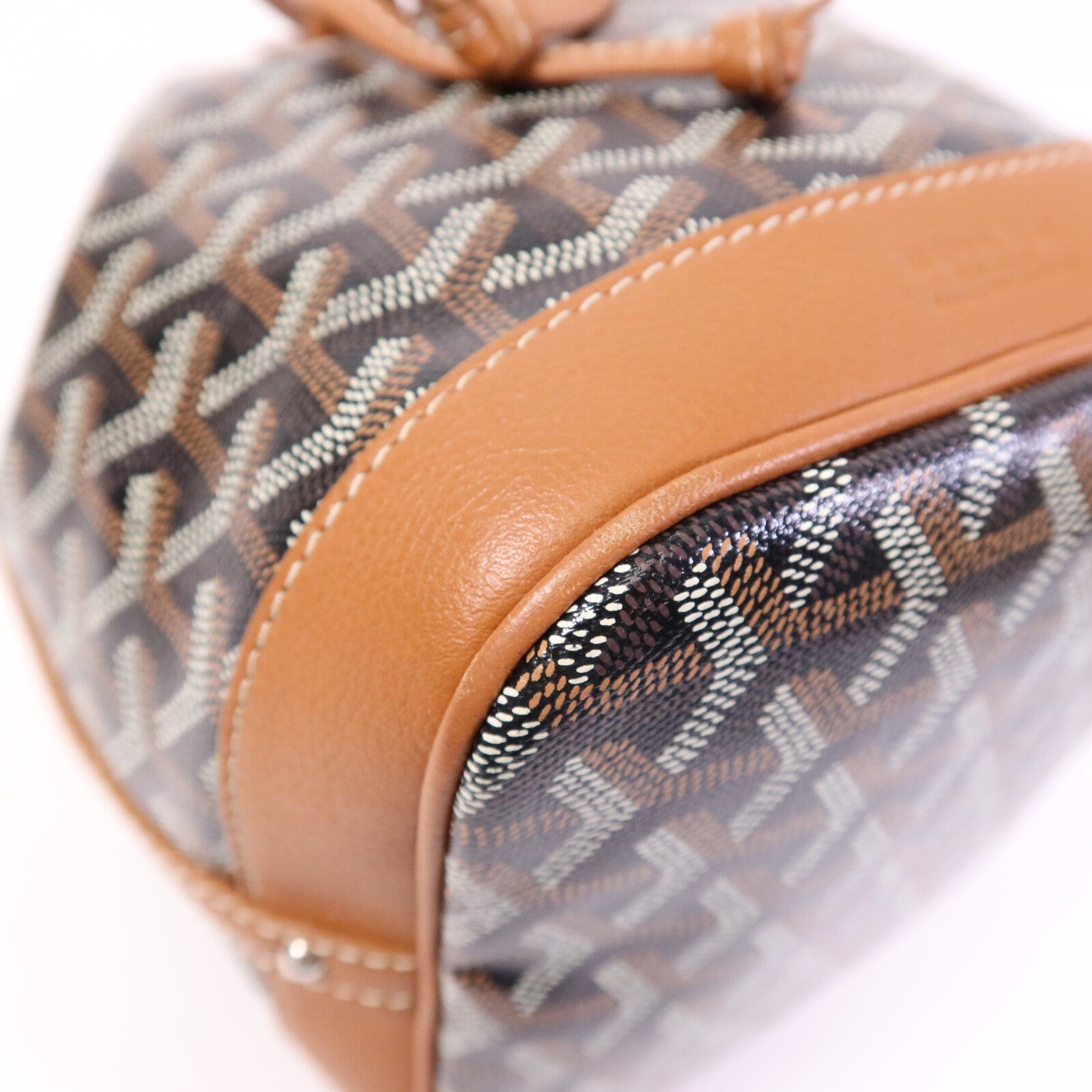 GOYARD 【激減優惠】塗層帆布Petit Flot Bucket銀扣肩背袋