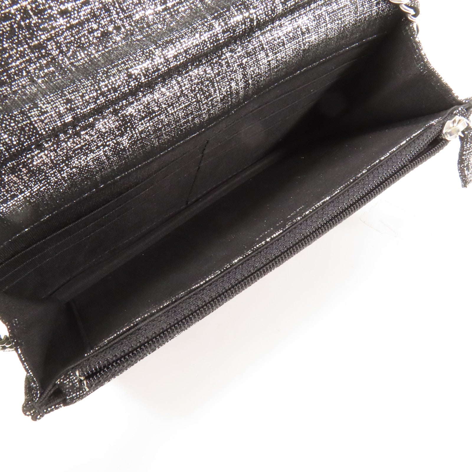 CHANEL 帆布WOC Wallet On Chain銀扣鏈帶肩背袋