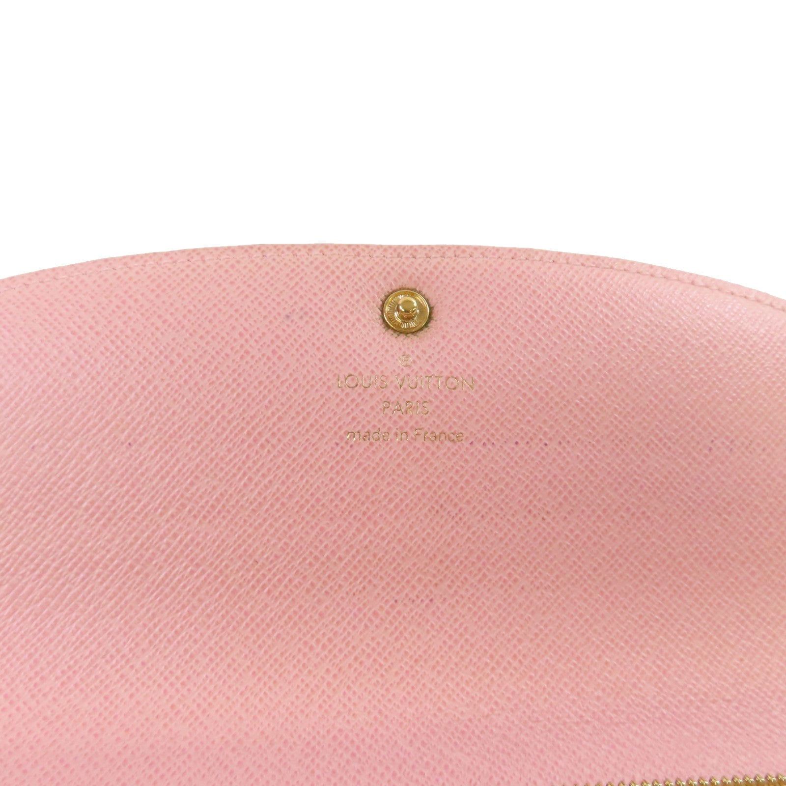 LOUIS VUITTON 【激減優惠】Damier Azur Emilie Long Wallet金扣長錢包米白色/粉紅色