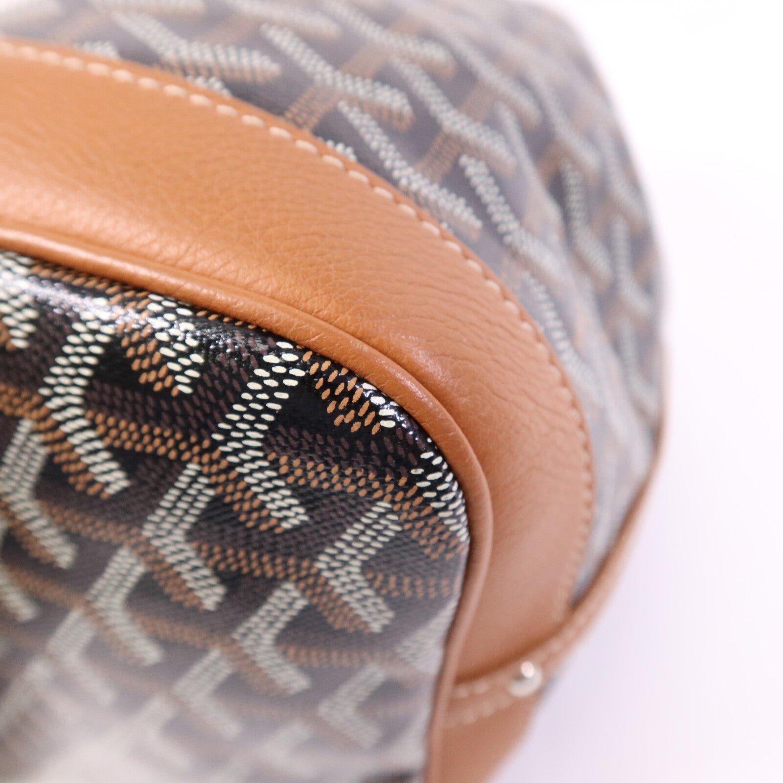 GOYARD 【激減優惠】塗層帆布Petit Flot Bucket銀扣肩背袋