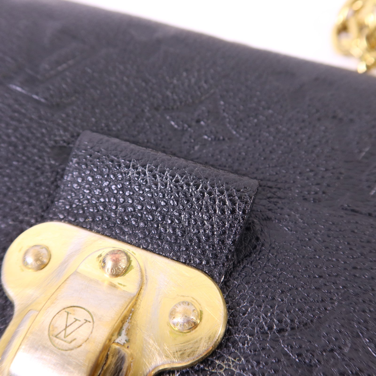 LOUIS VUITTON Monogram Empreinte Vavin BB 金扣鏈帶肩背袋