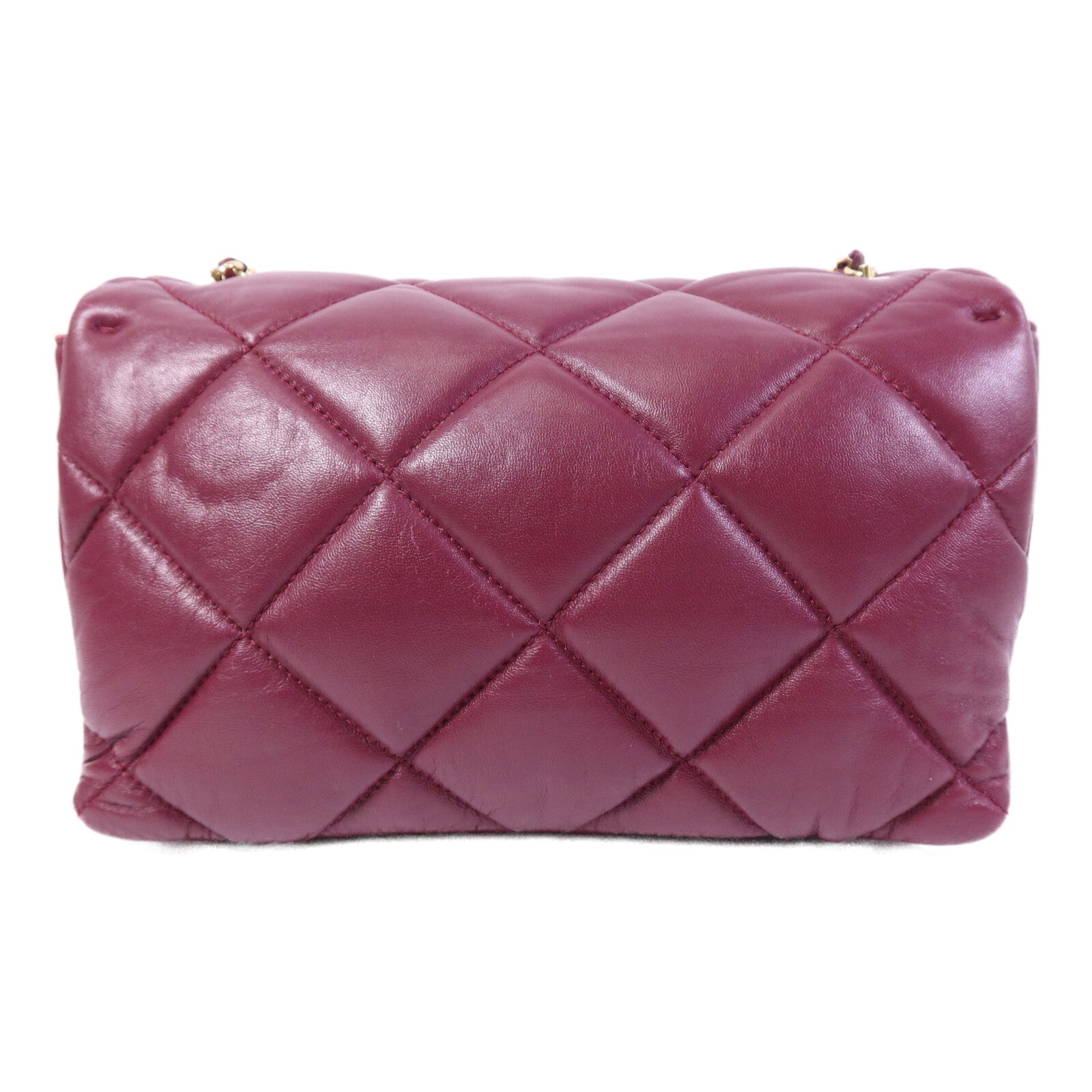 Salvatore Ferragamo 羊皮皮革Chain Shoulder金扣鏈帶肩背袋