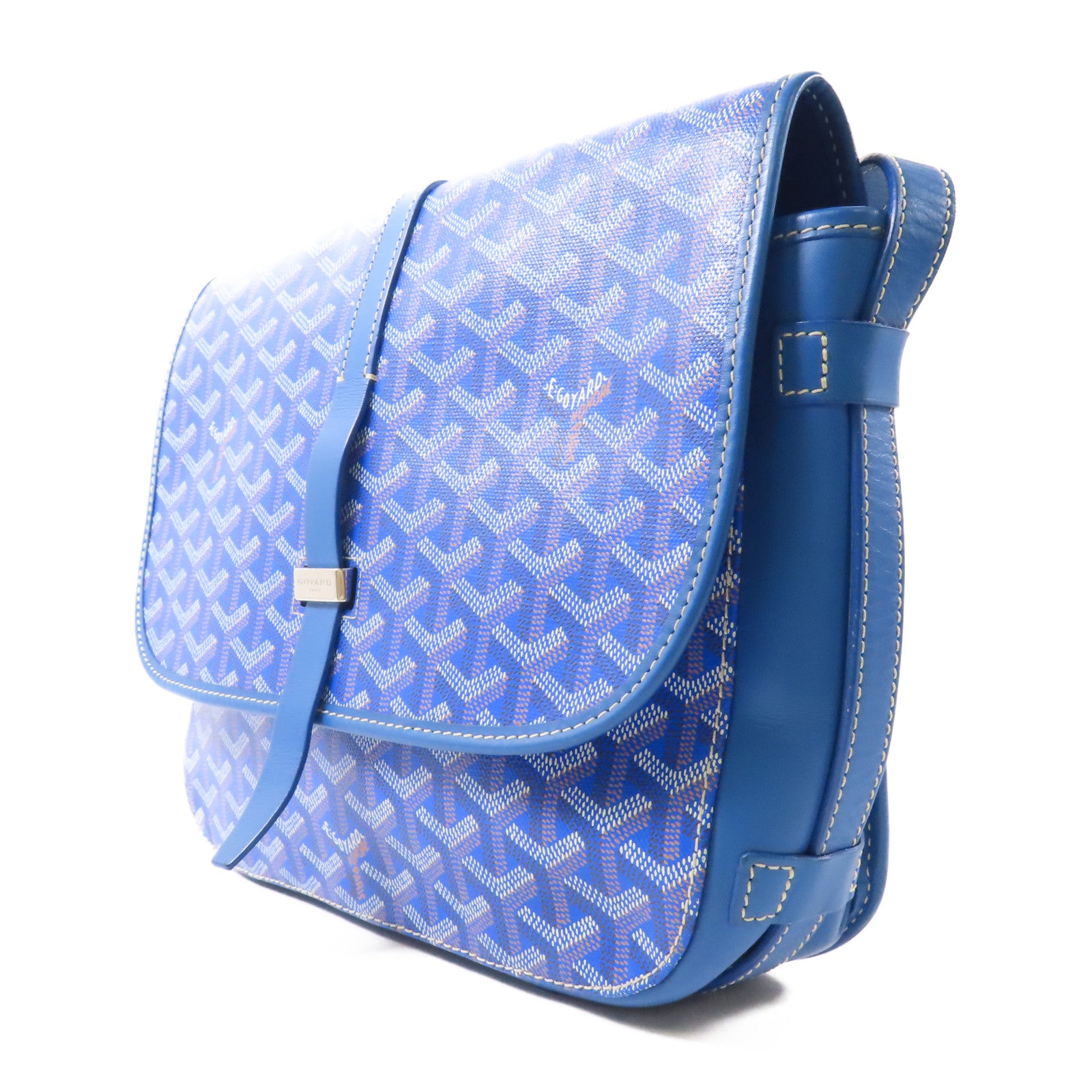 GOYARD 塗層帆布Belvedere銀扣肩背袋