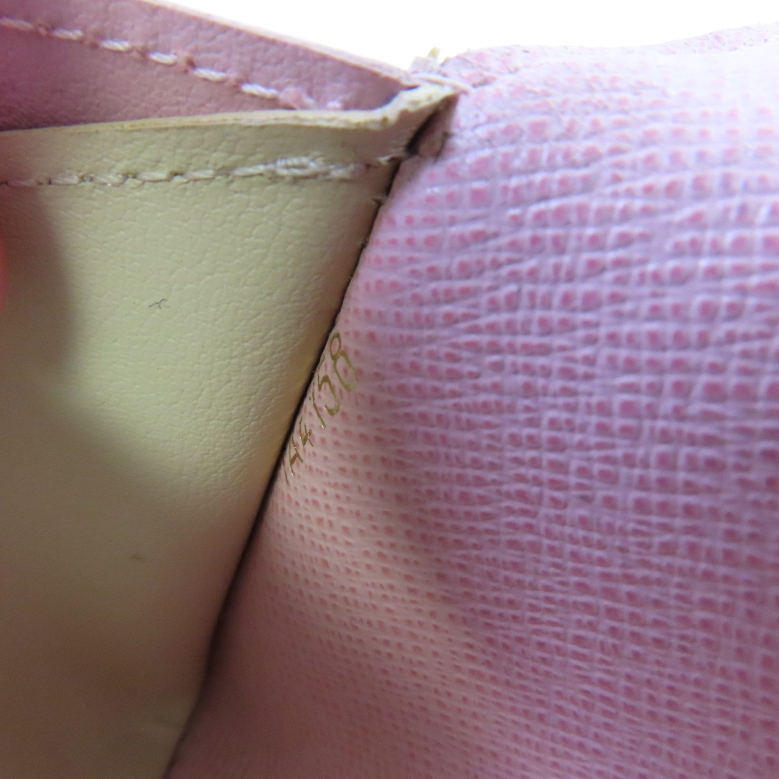 LOUIS VUITTON 【激減優惠】Damier Azur Emilie Long Wallet金扣長錢包米白色/粉紅色