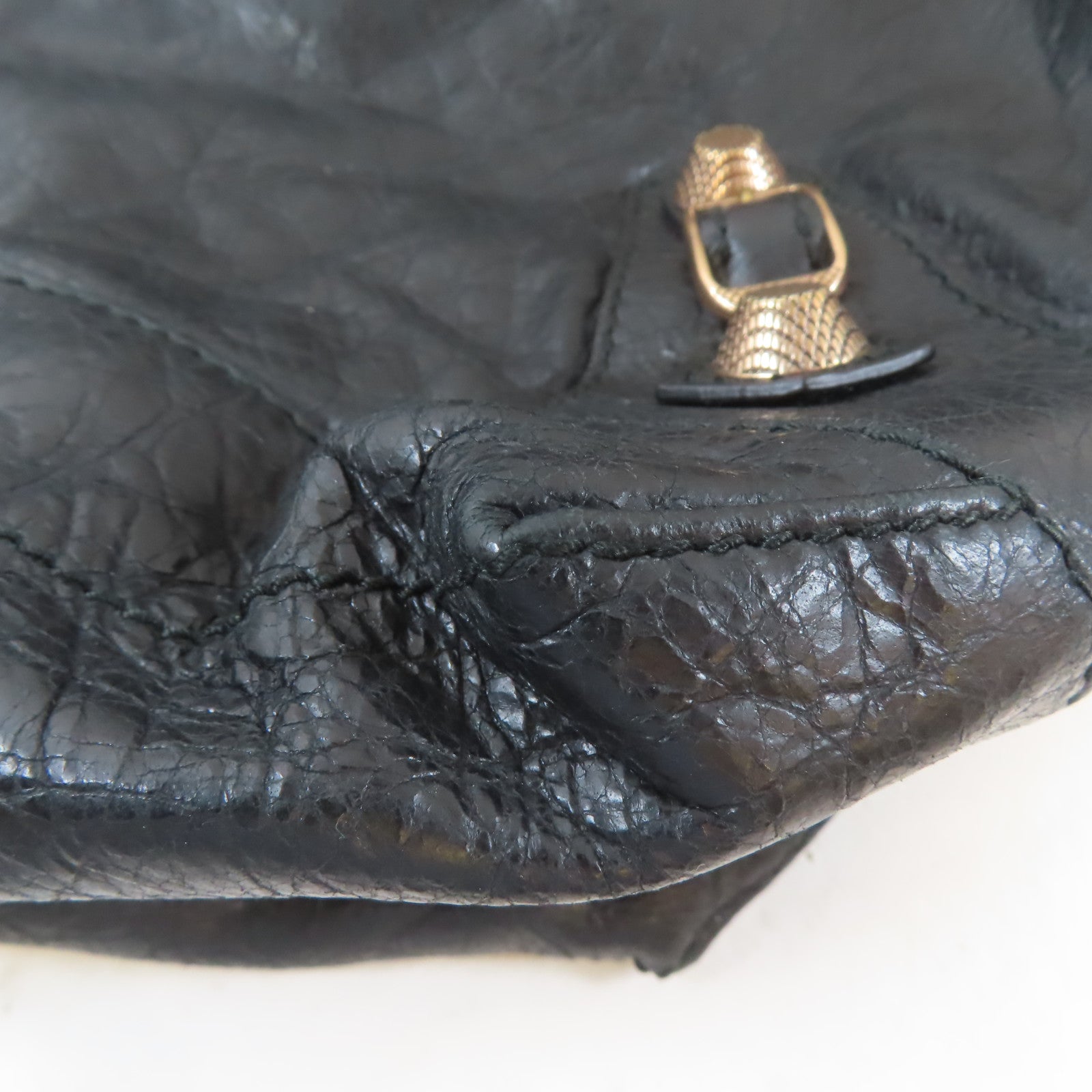 BALENCIAGA 牛皮皮革Giant Day Bag肩背袋黑色