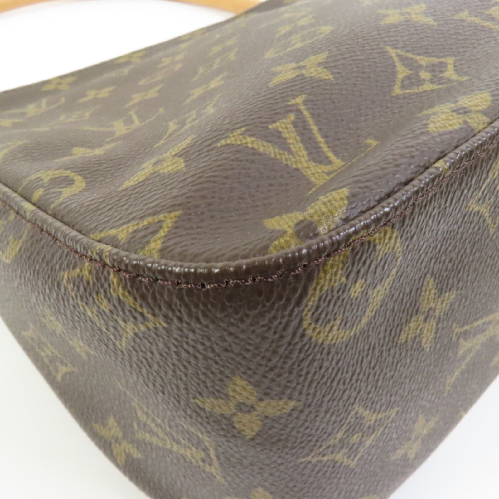 LOUIS VUITTON Monogram Looping MM金扣肩背袋棕色