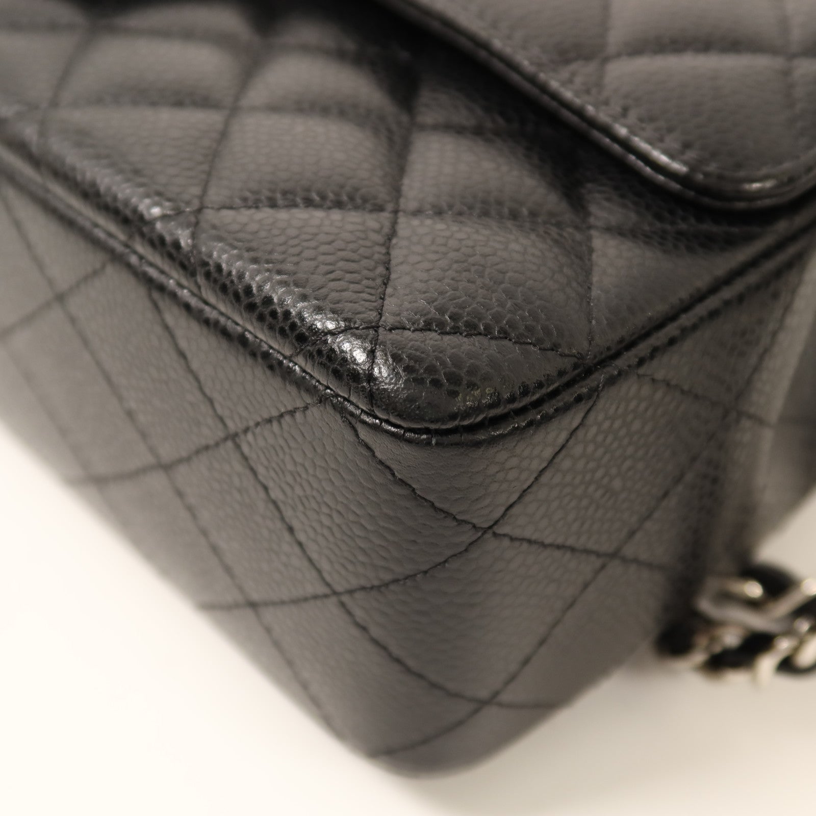 CHANEL 牛皮皮革Classic 25銀扣鏈帶肩背袋
