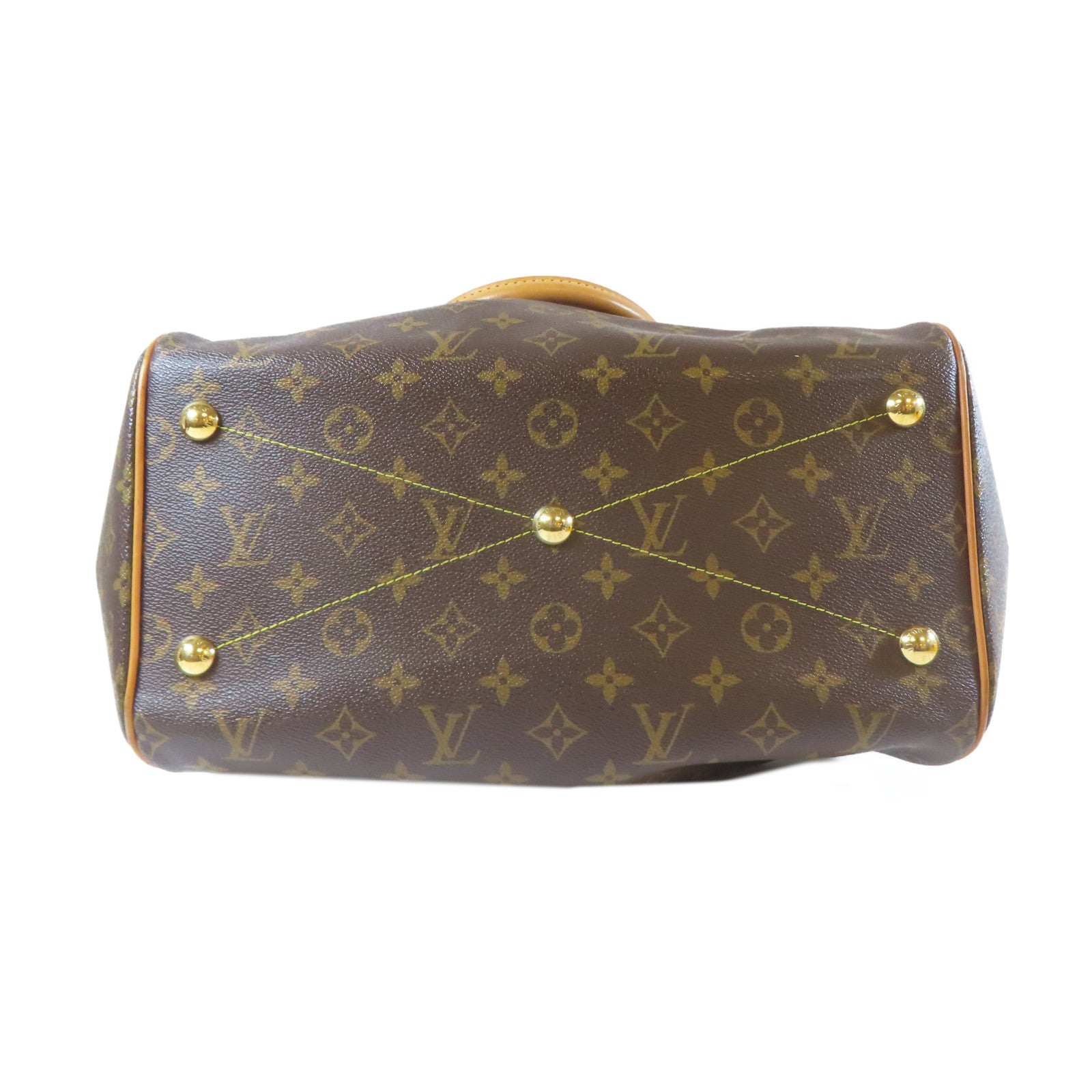LOUIS VUITTON Monogram Tivoli GM金扣手挽袋啡色