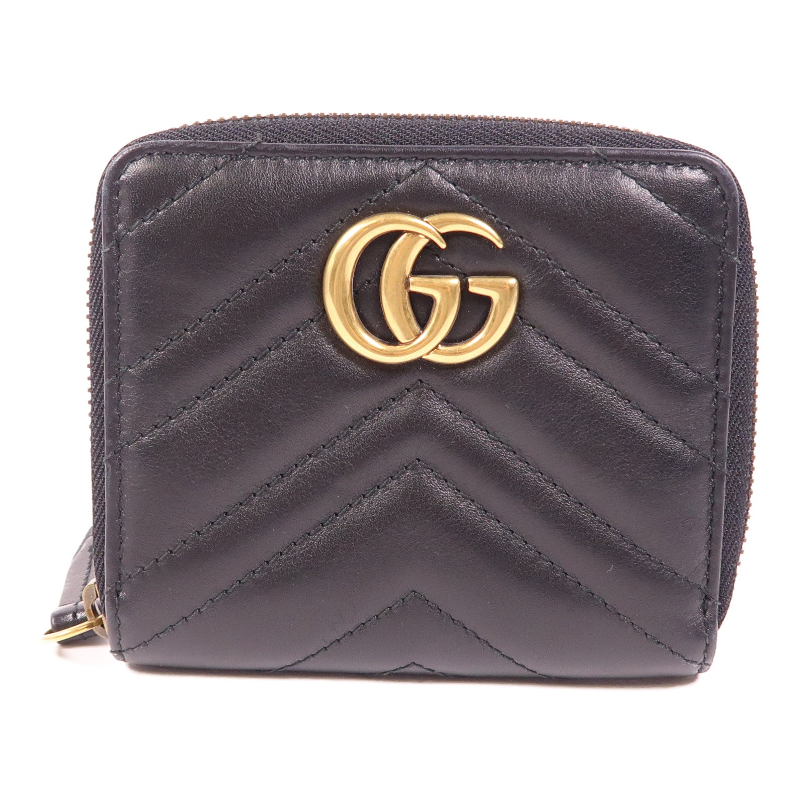 GUCCI 牛皮皮革GG Marmont Wallet金扣錢包