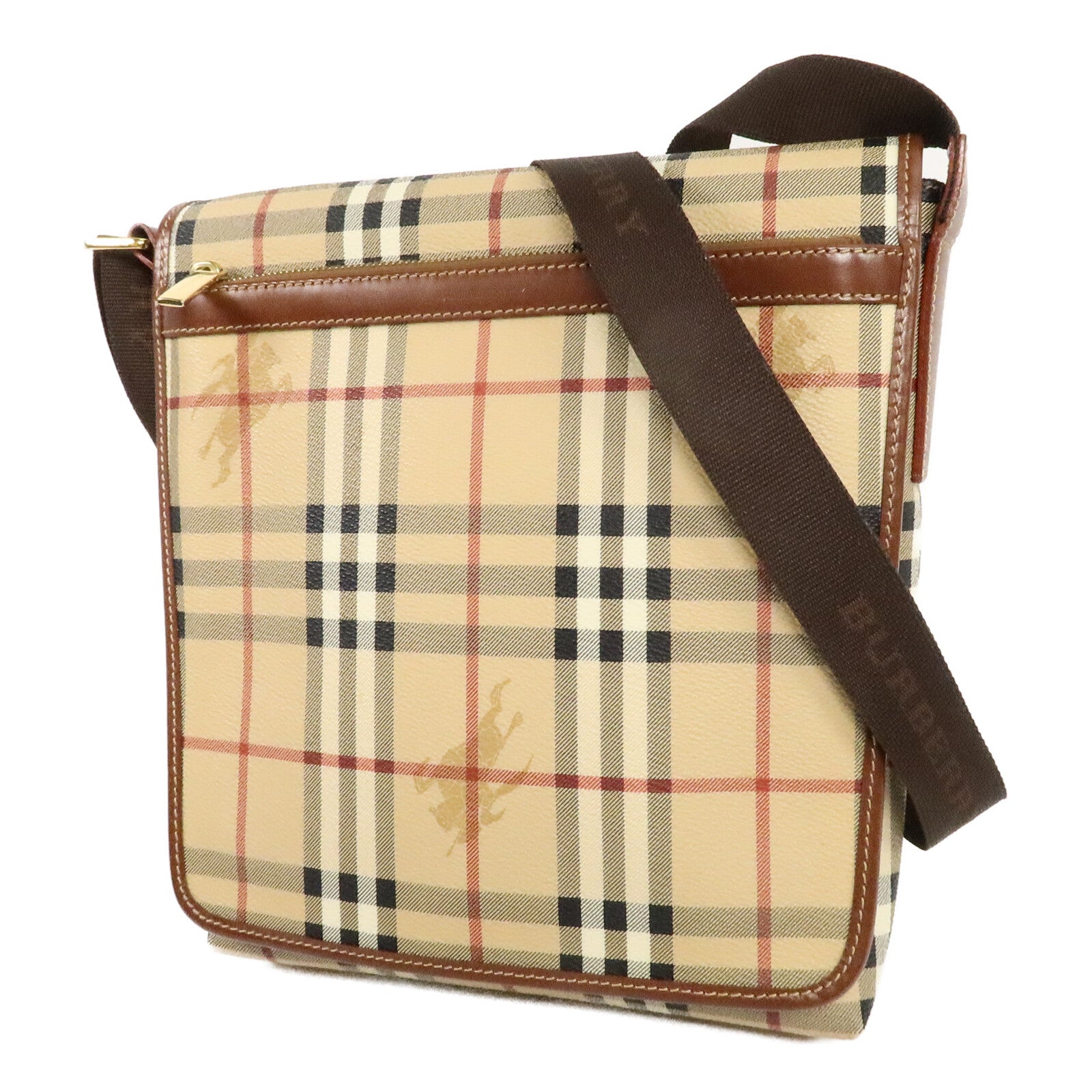 BURBERRY 塗層帆布Shoulder Bag肩背袋