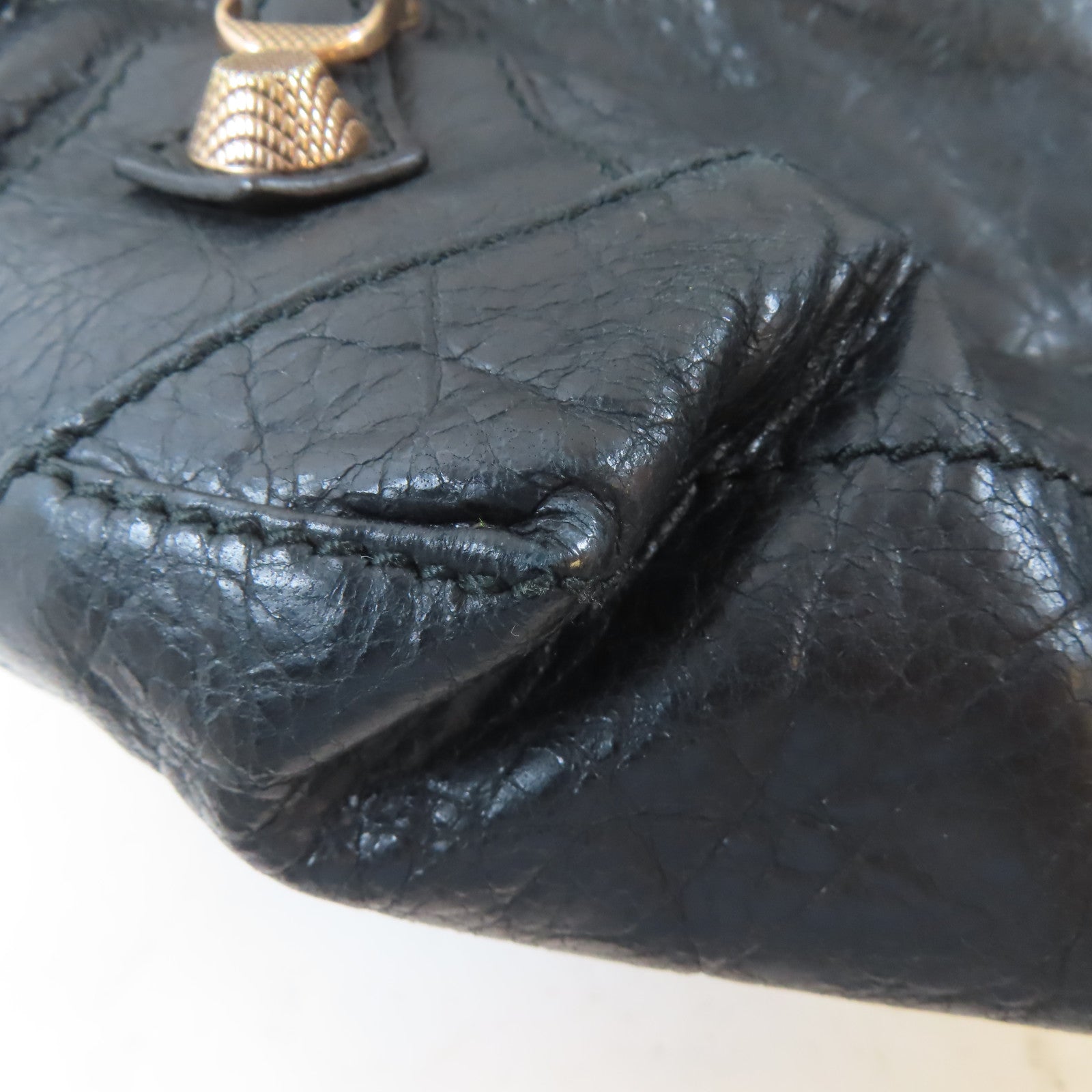 BALENCIAGA 牛皮皮革Giant Day Bag肩背袋黑色