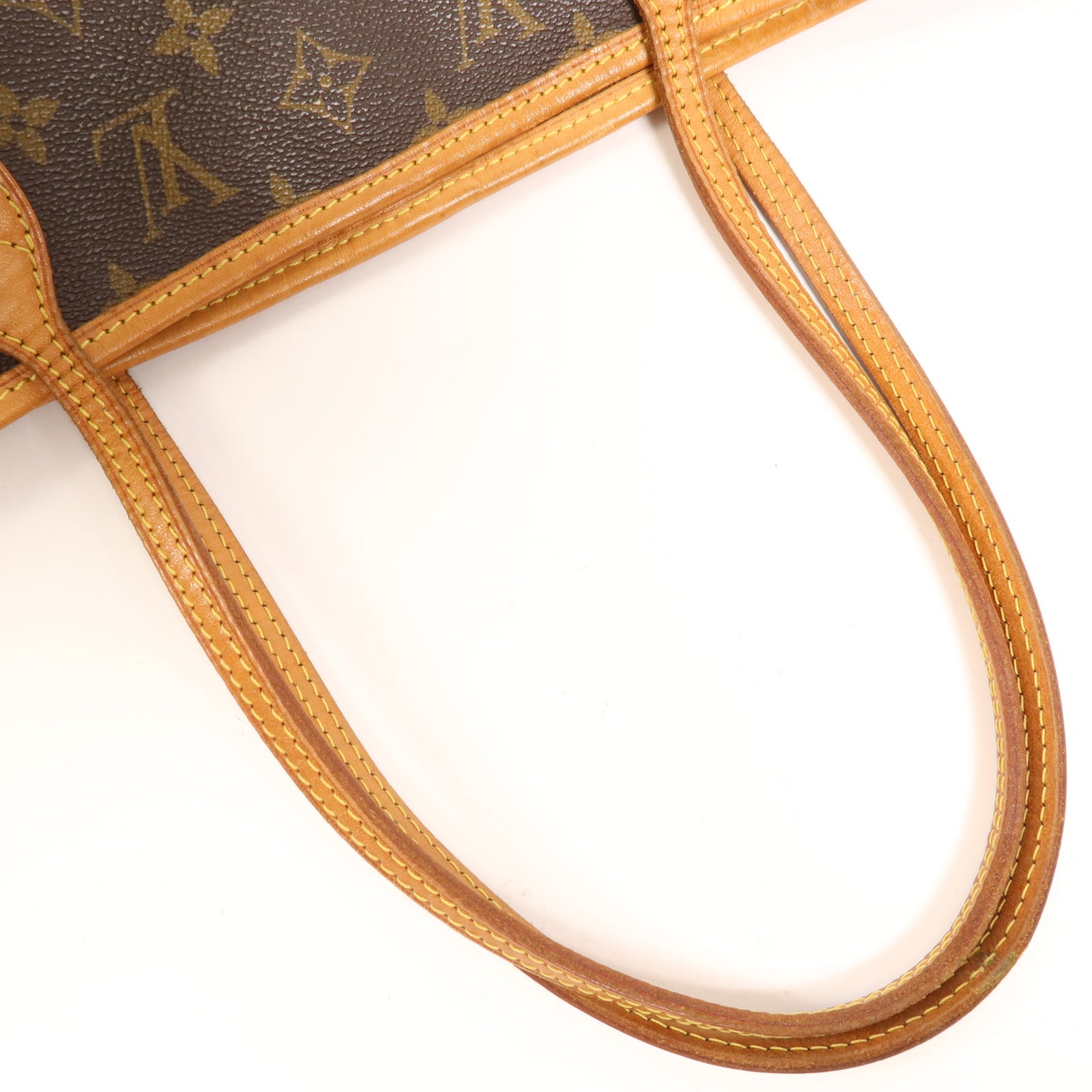 LOUIS VUITTON Monogram Neverfull MM金扣手挽袋