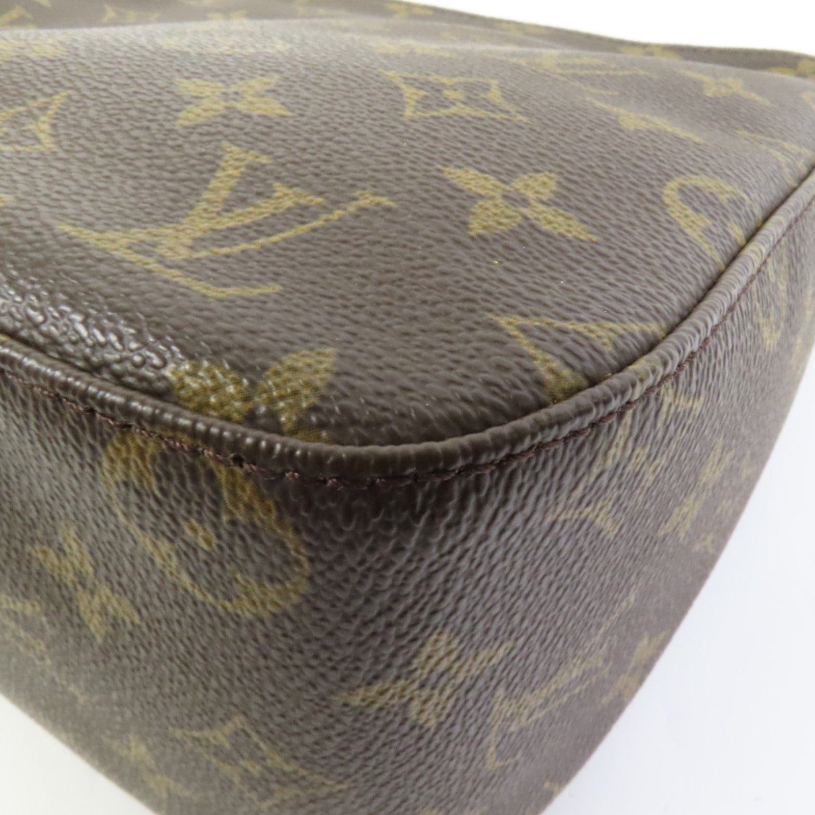 LOUIS VUITTON Monogram Looping MM金扣肩背袋棕色