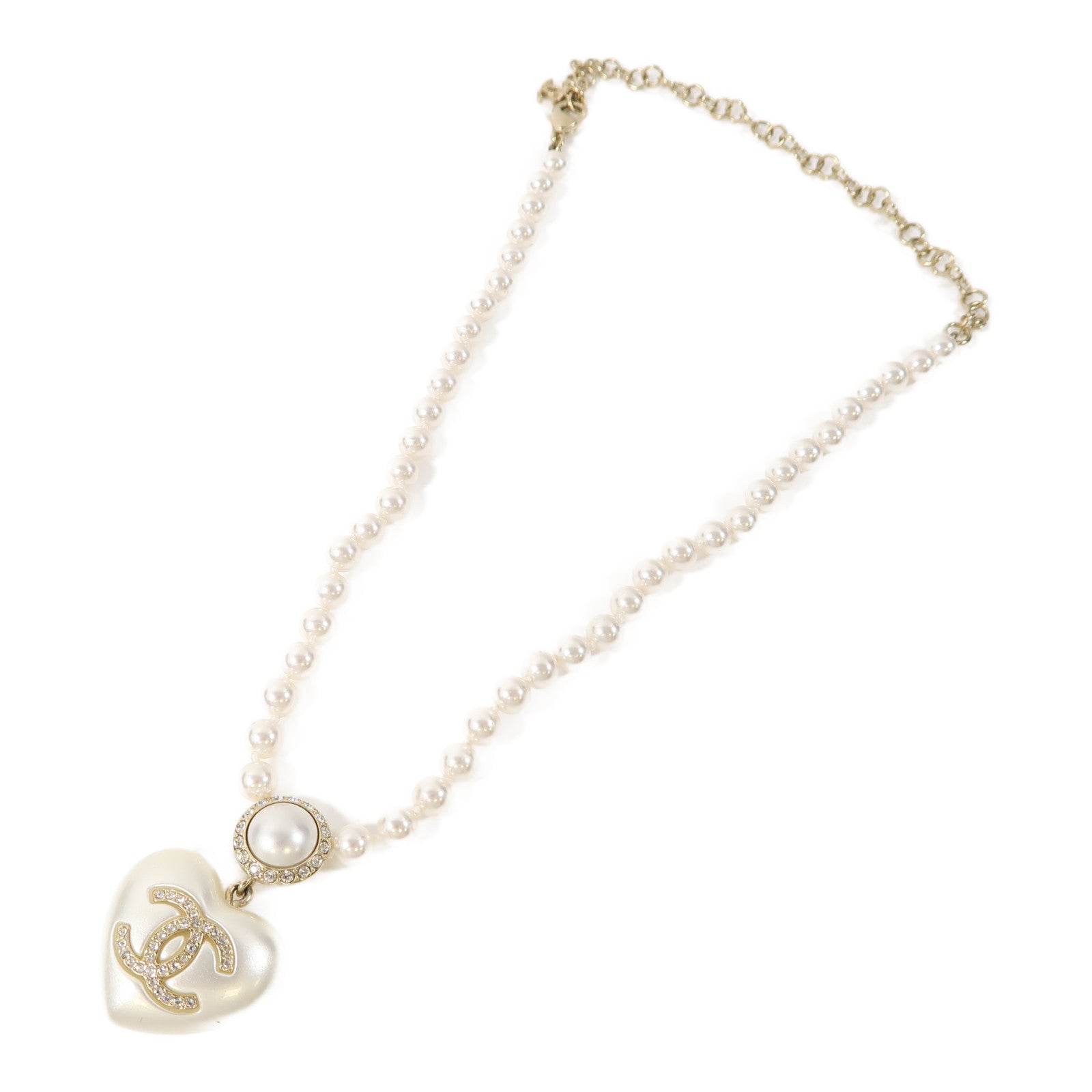 CHANEL 金屬/PVC Necklace項鍊白色