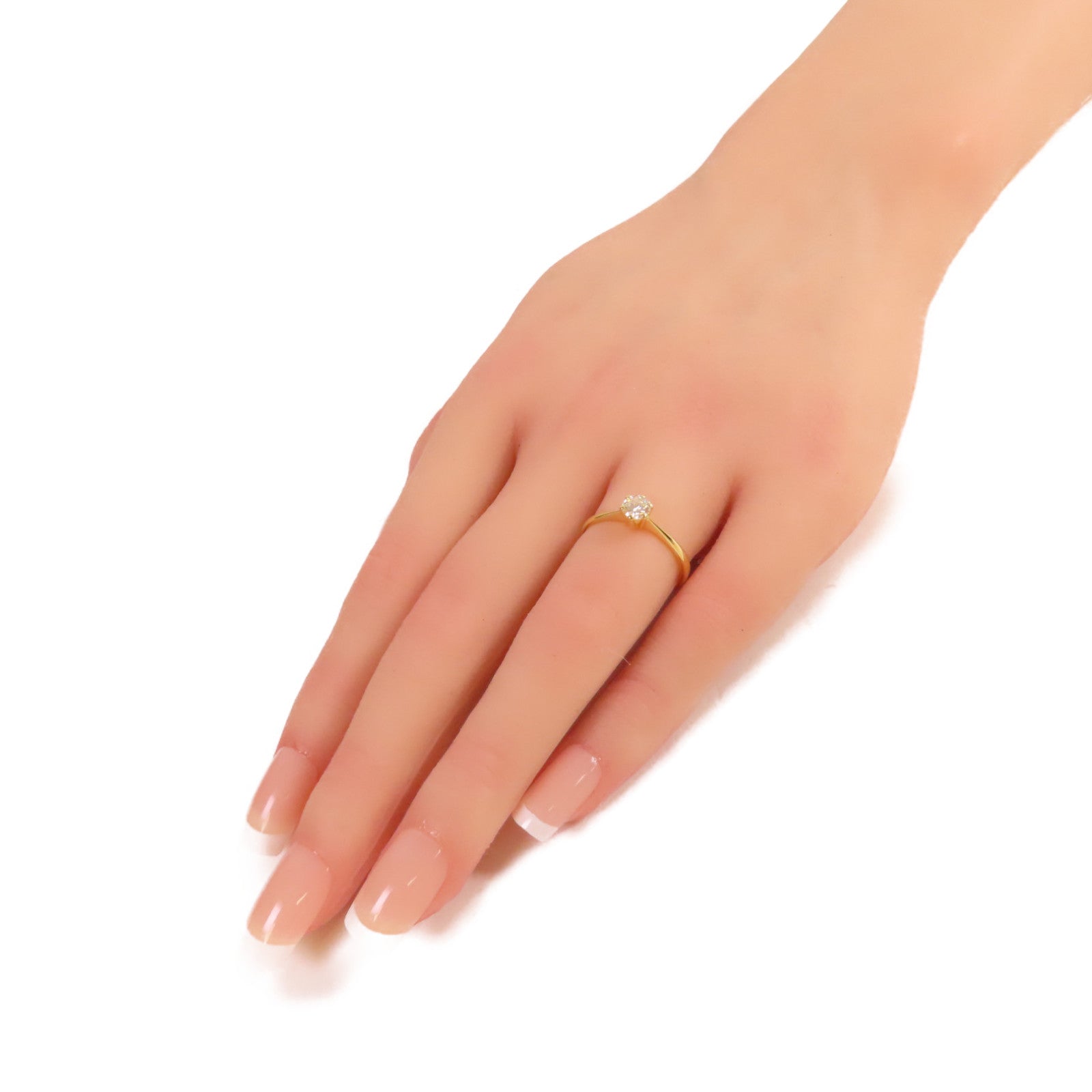 JEWELRY 【激減優惠】18K黃金/0.31ct鑽石Diamond Ring戒指US#5.75