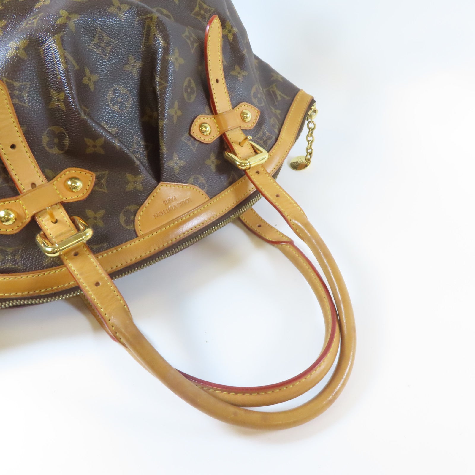 LOUIS VUITTON Monogram Tivoli GM金扣手挽袋啡色