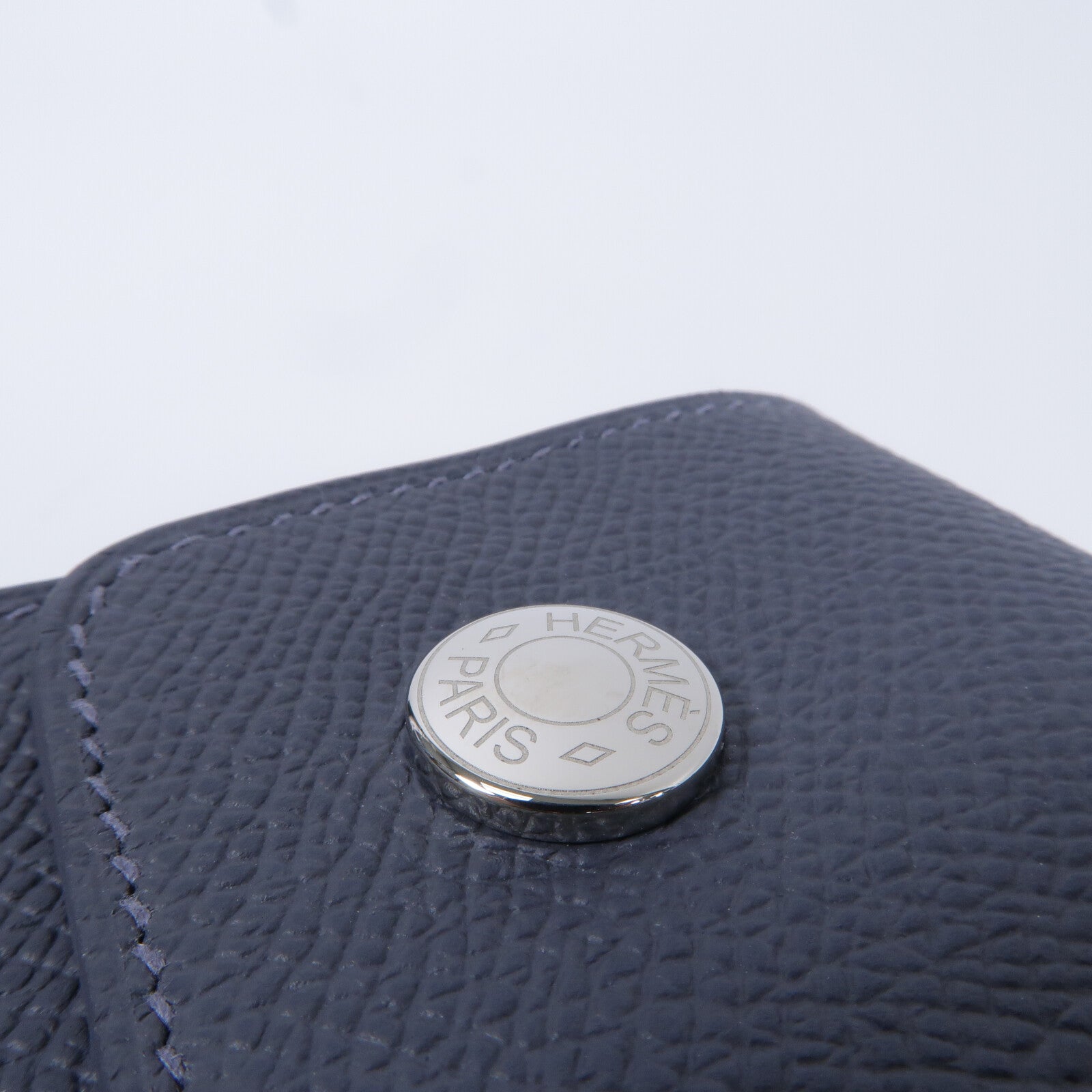 HERMES Epsom皮革Hermesnap Wallet Bag肩背袋Ardoise