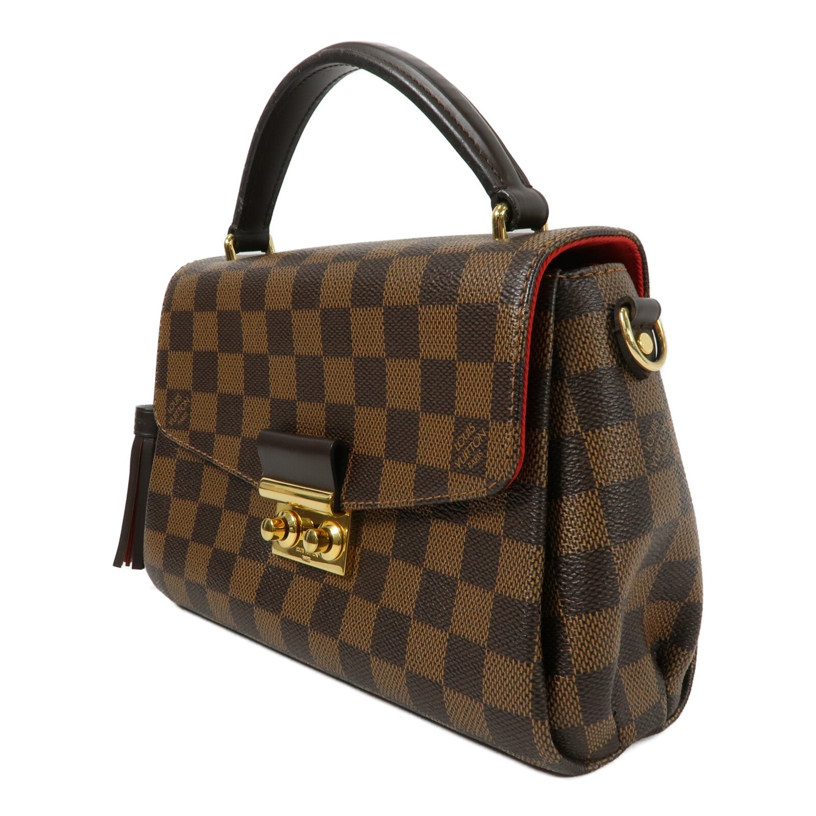 LOUIS VUITTON Damier Croisette手挽肩背兩用袋