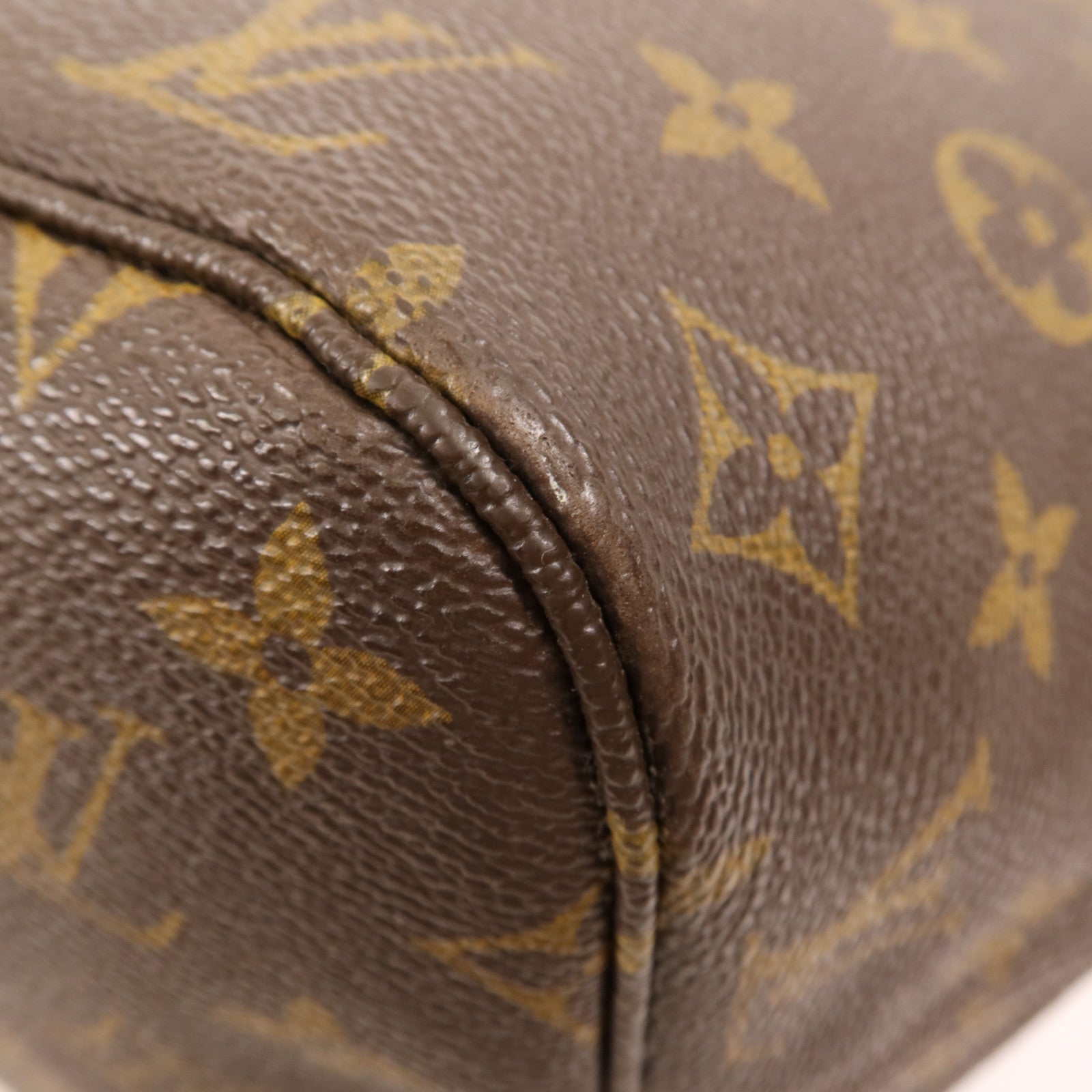 LOUIS VUITTON Monogram Neverfull MM金扣手挽袋