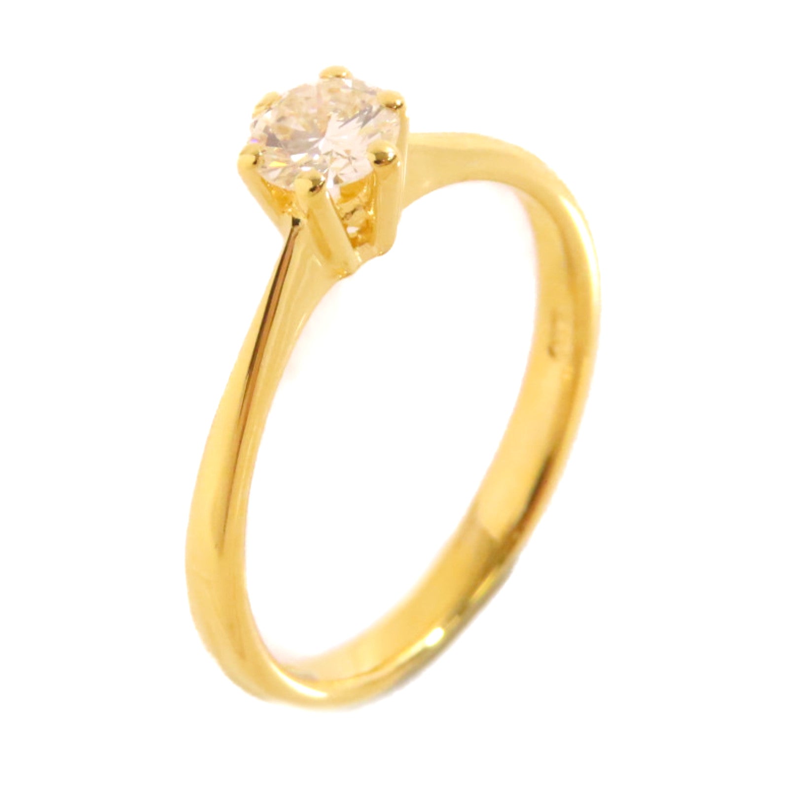 JEWELRY 【激減優惠】18K黃金/0.31ct鑽石Diamond Ring戒指US#5.75