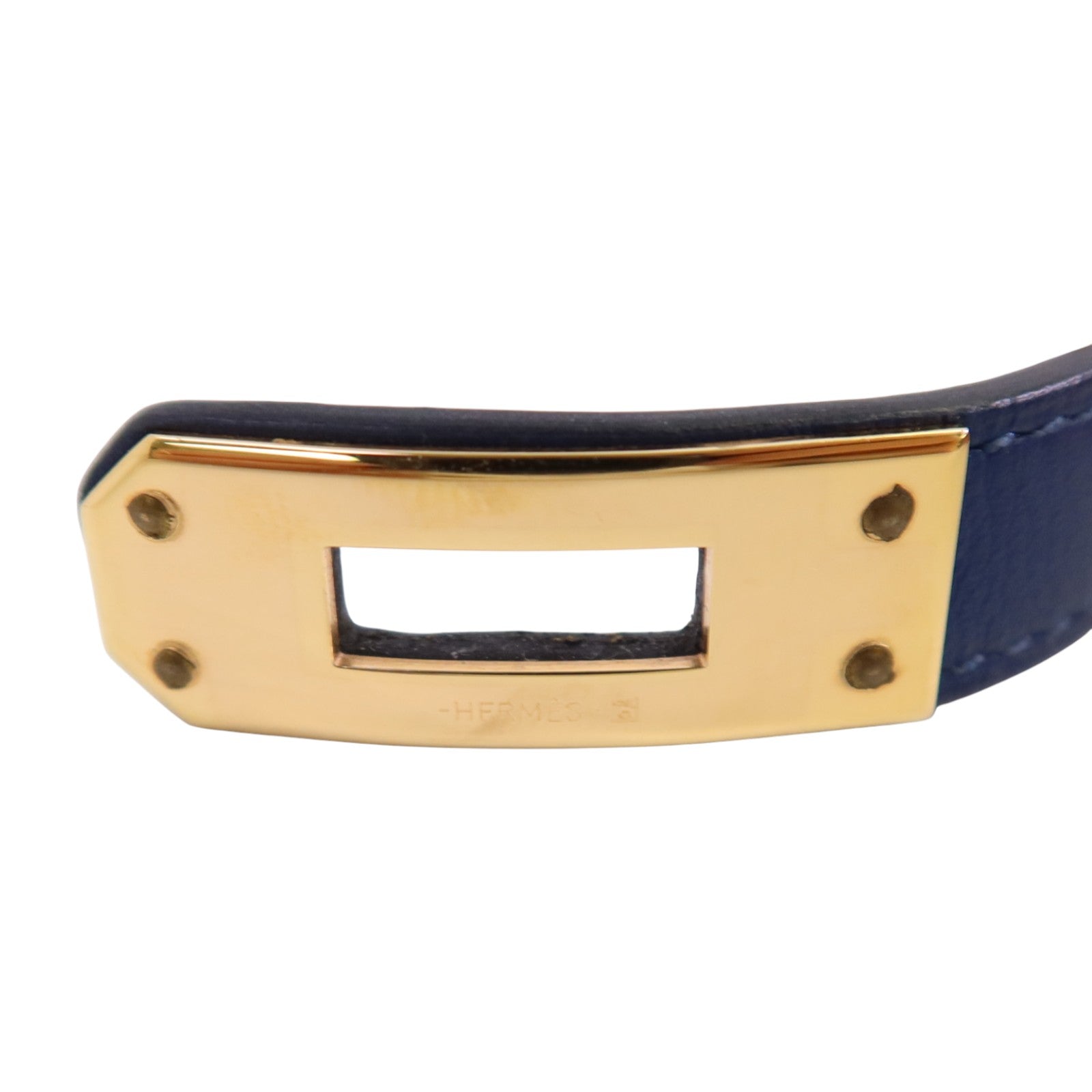 HERMES 【激減優惠】Swift皮革/金屬Kelly Double Bracelet T1金扣手鏈