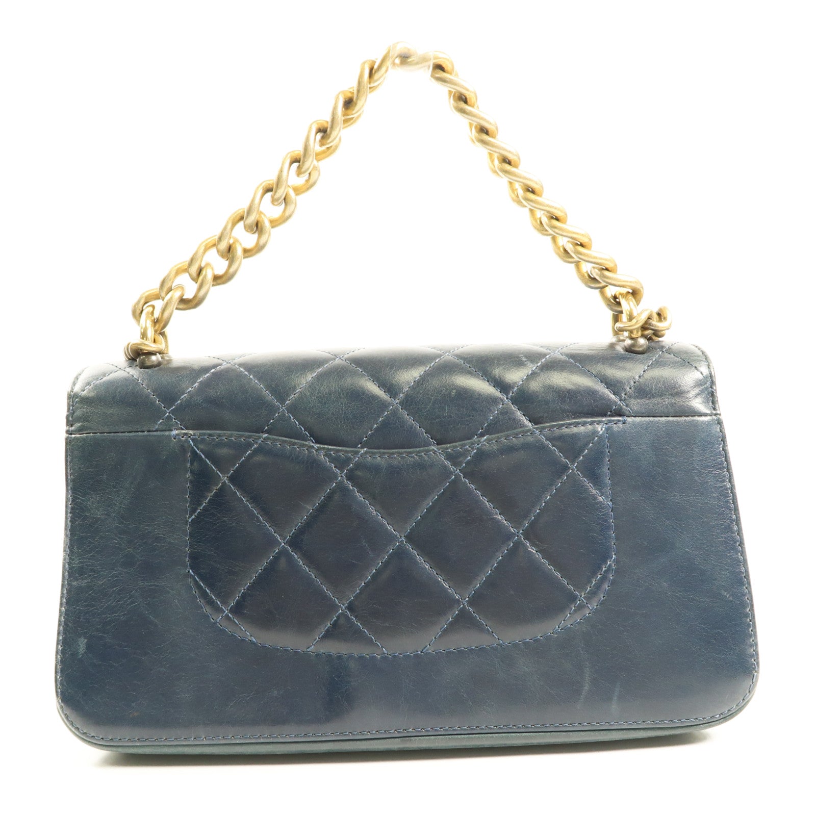 CHANEL 【激減優惠】牛皮皮革Chain Shoulder金扣手挽肩背兩用袋