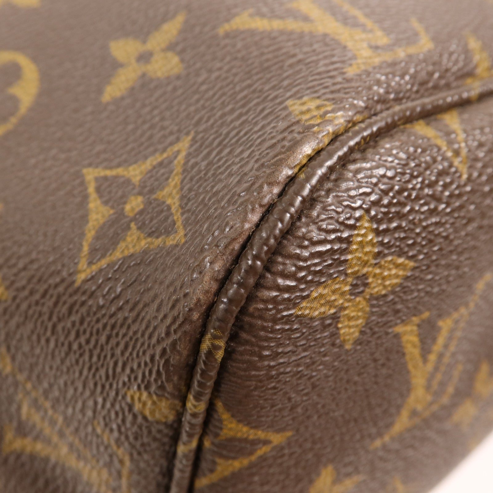 LOUIS VUITTON Monogram Neverfull MM金扣手挽袋