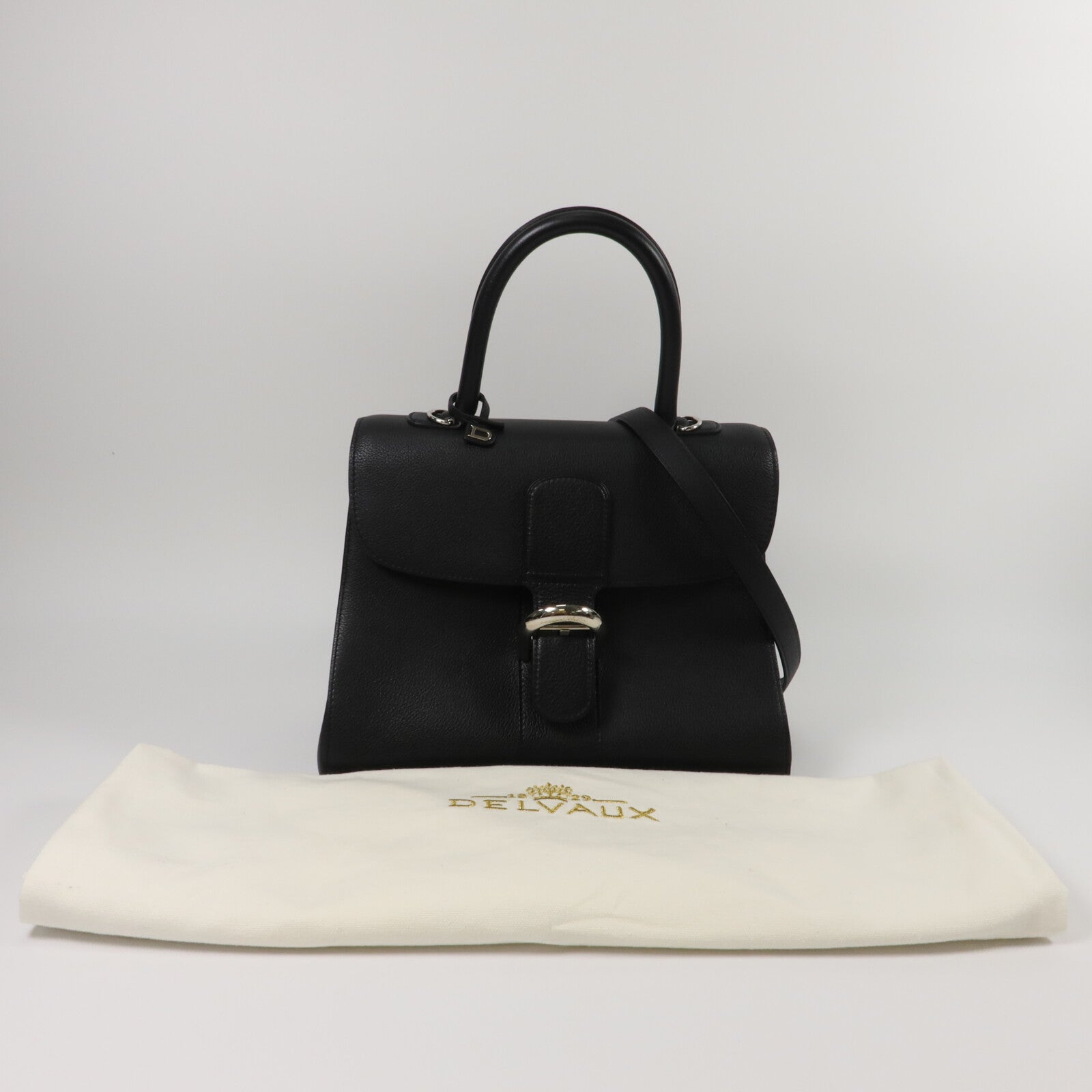 Delvaux 牛皮皮革Brillant MM手挽肩背兩用袋
