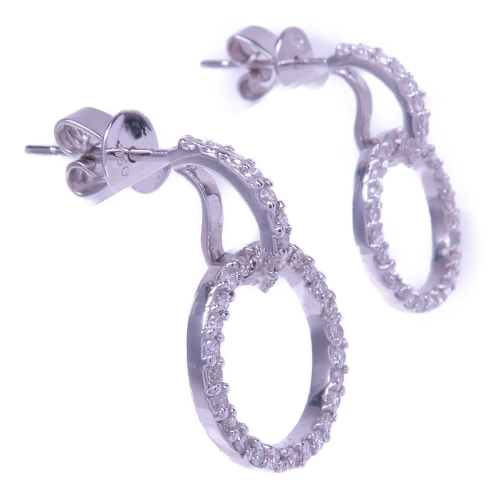 JEWELRY 18K白金Diamond Earrings鑽石耳環