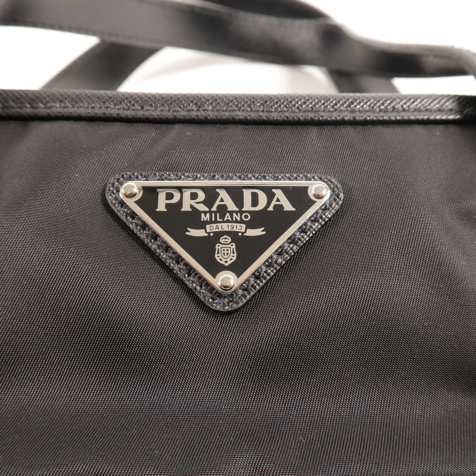PRADA 尼龍/Saffiano皮革Tote Bag手挽肩背兩用袋