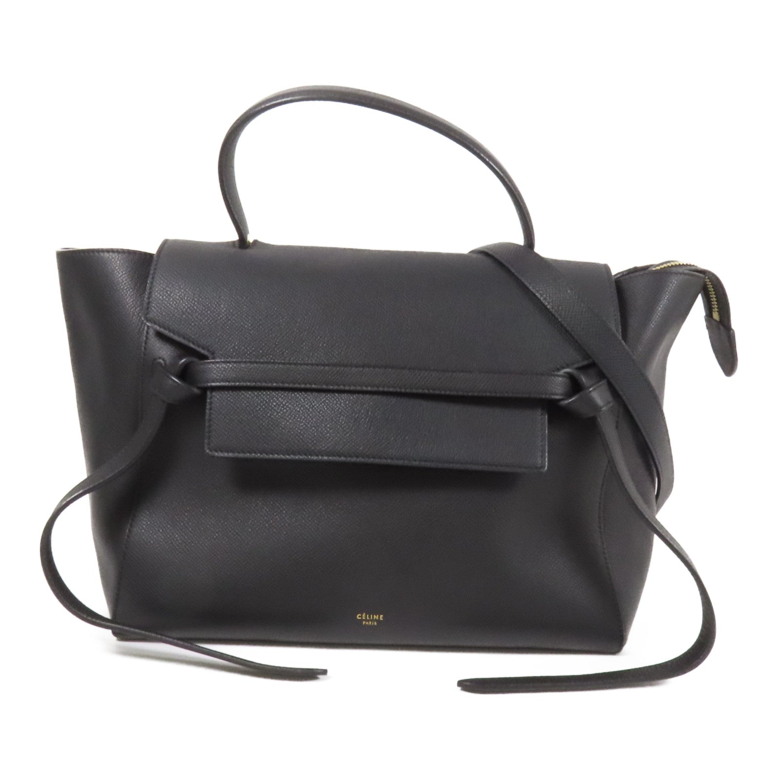 CELINE 牛皮皮革Mini Belt Bag金扣手挽肩背兩用袋