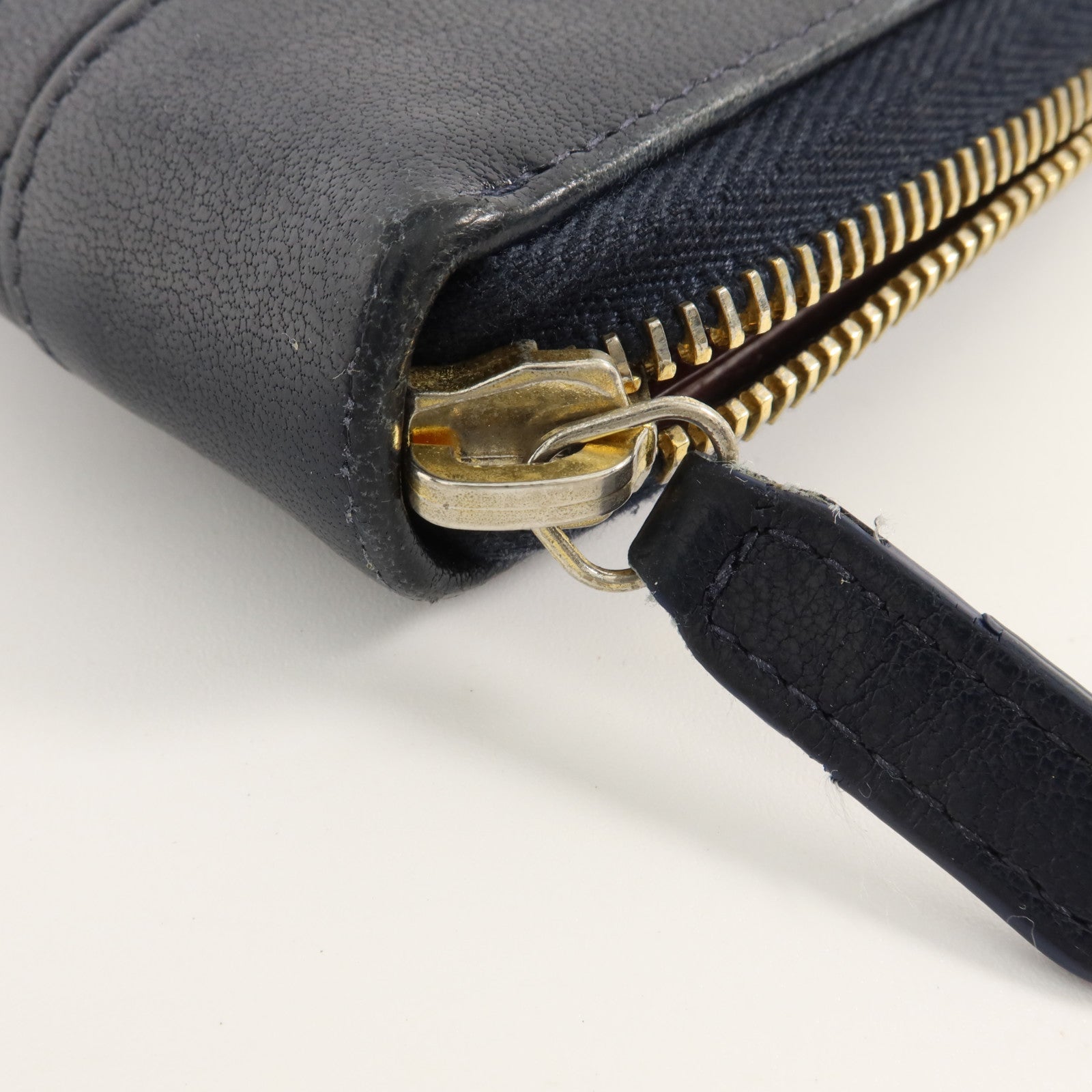 CHANEL 羊皮皮革Vintage Long Zipped Wallet金扣長錢包