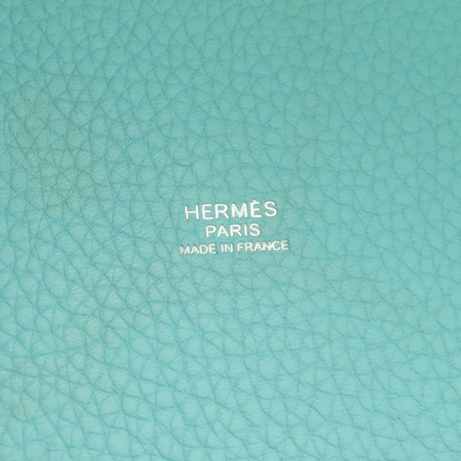 HERMES Clemence皮革Picotin 22銀扣手挽袋Bleu Atoll