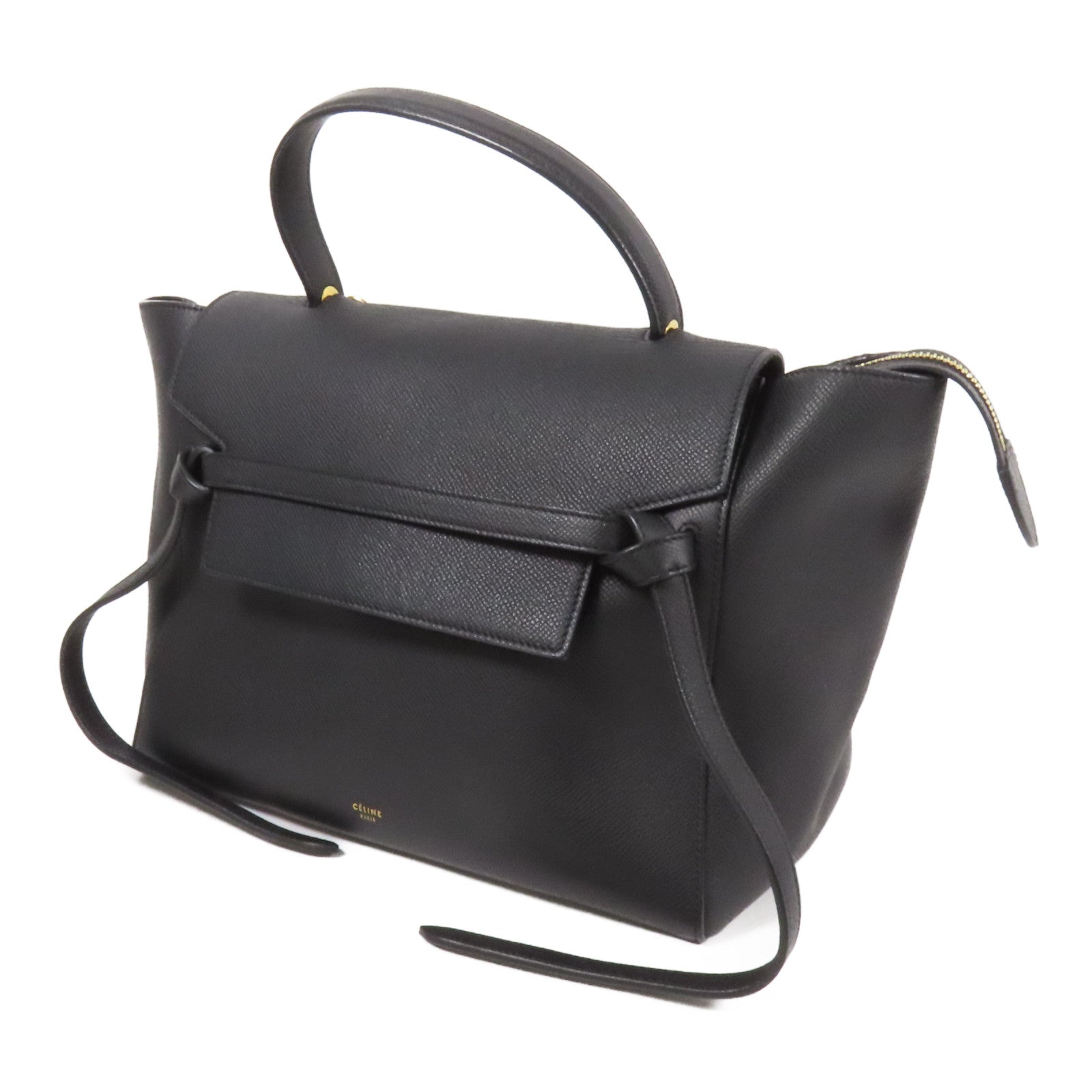 CELINE 牛皮皮革Mini Belt Bag金扣手挽肩背兩用袋