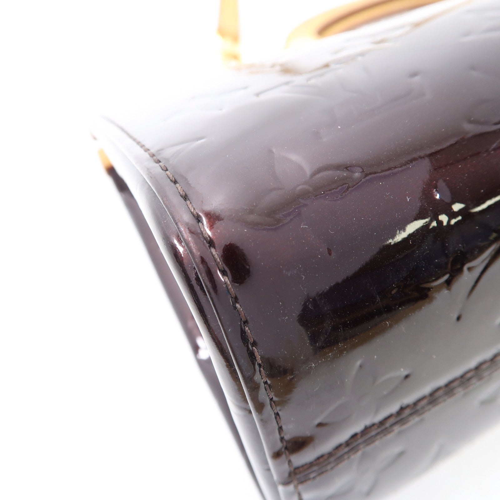 LOUIS VUITTON Monogram Vernis Roxbury Drive金扣手挽肩背兩用袋酒紅色