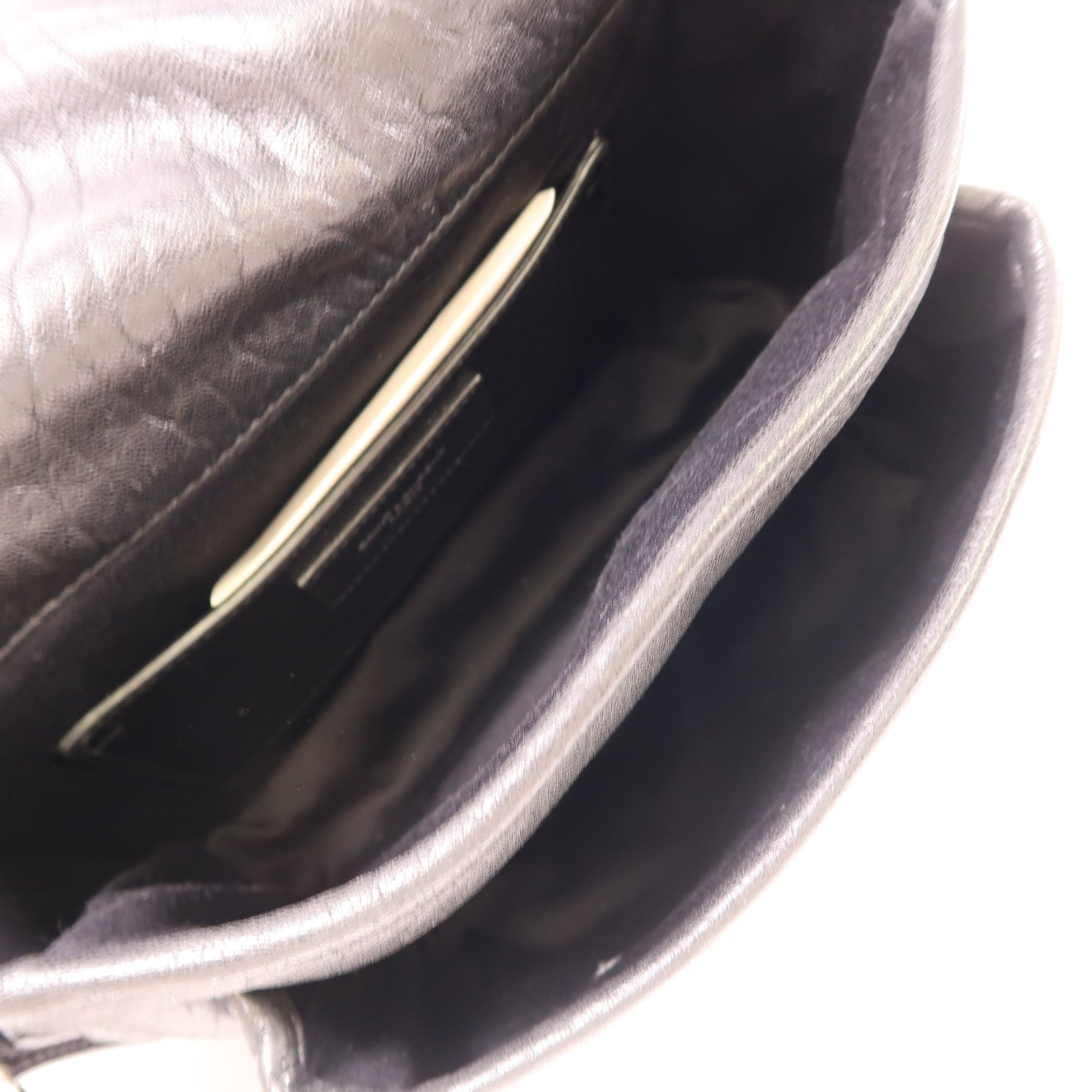 SAINT LAURENT 【激減優惠】羊皮皮革Niki Messenger Bag銀扣肩背袋