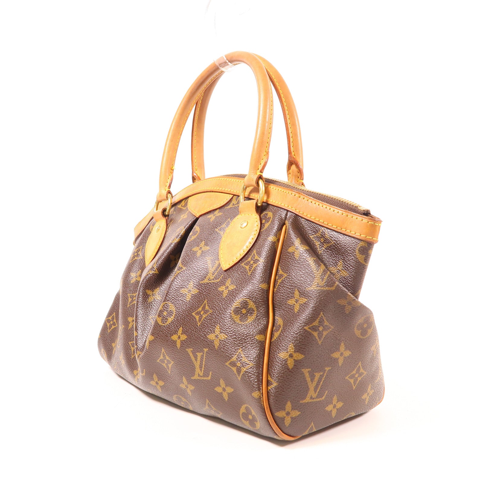 LOUIS VUITTON LV GHW Tivoli PM Shoulder Handbag M40143 Monogram Brown