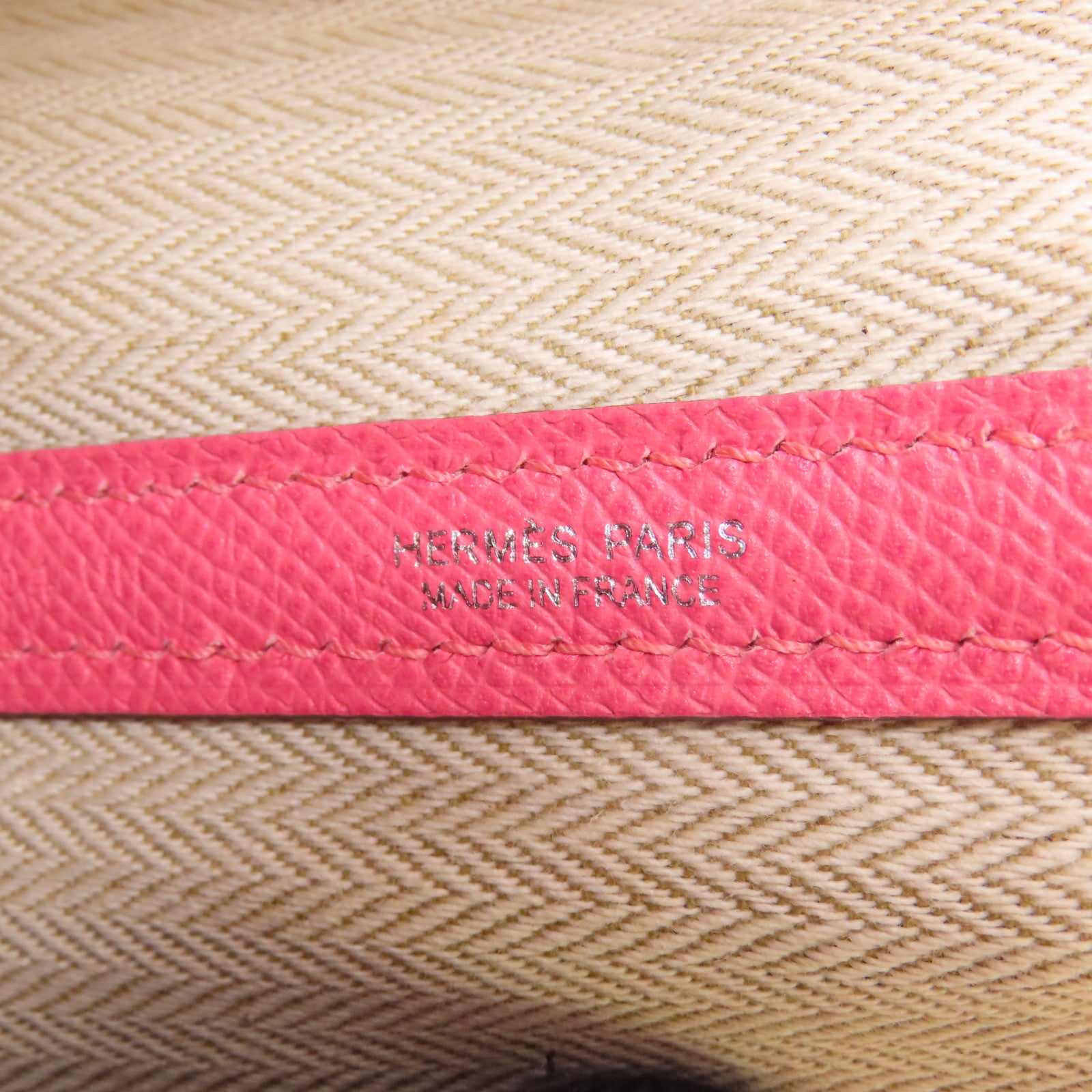 HERMES Epsom皮革Garden Party PM銀扣手挽袋Rose Azalee