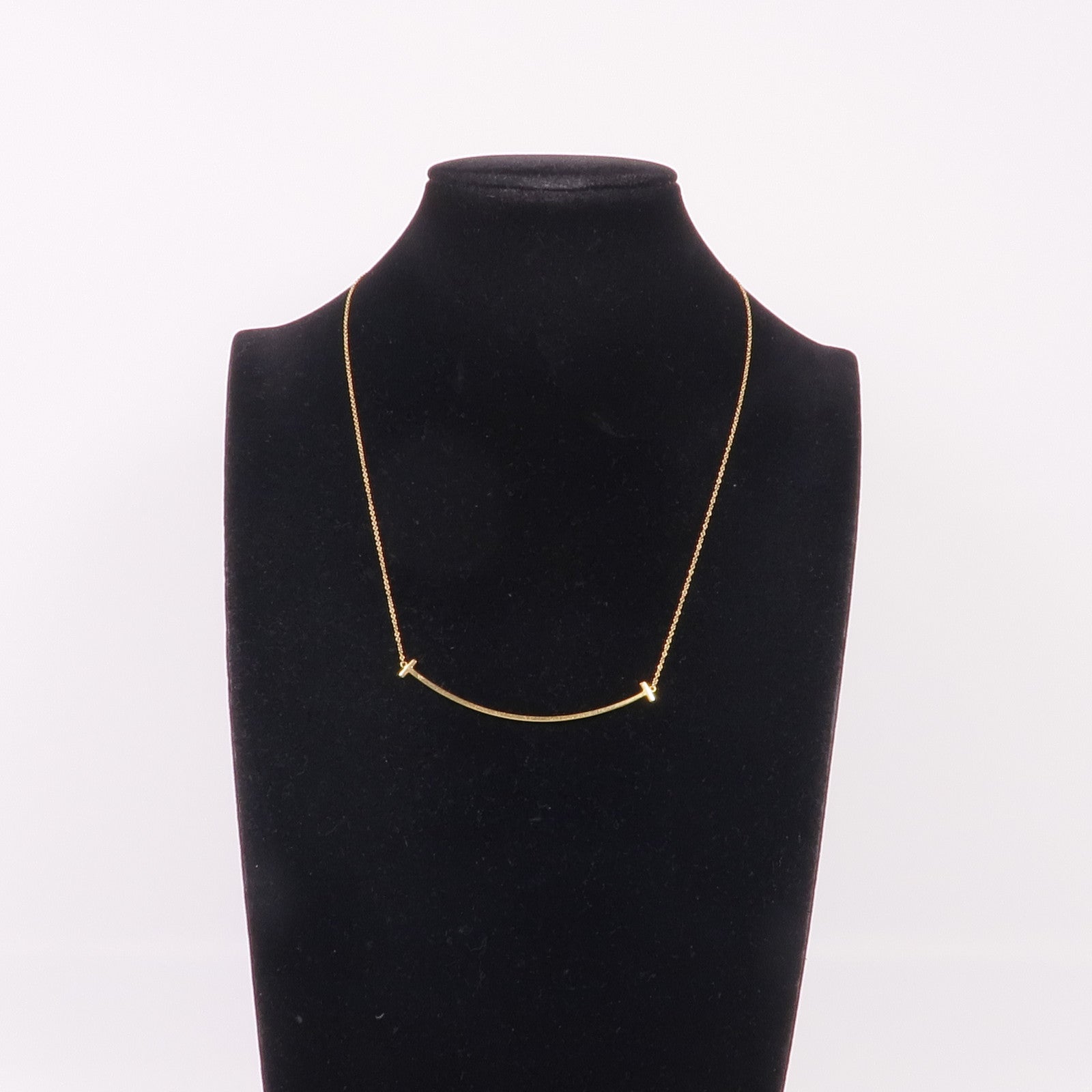 TIFFANY＆CO 18K黃金T Smile Pendant項鍊