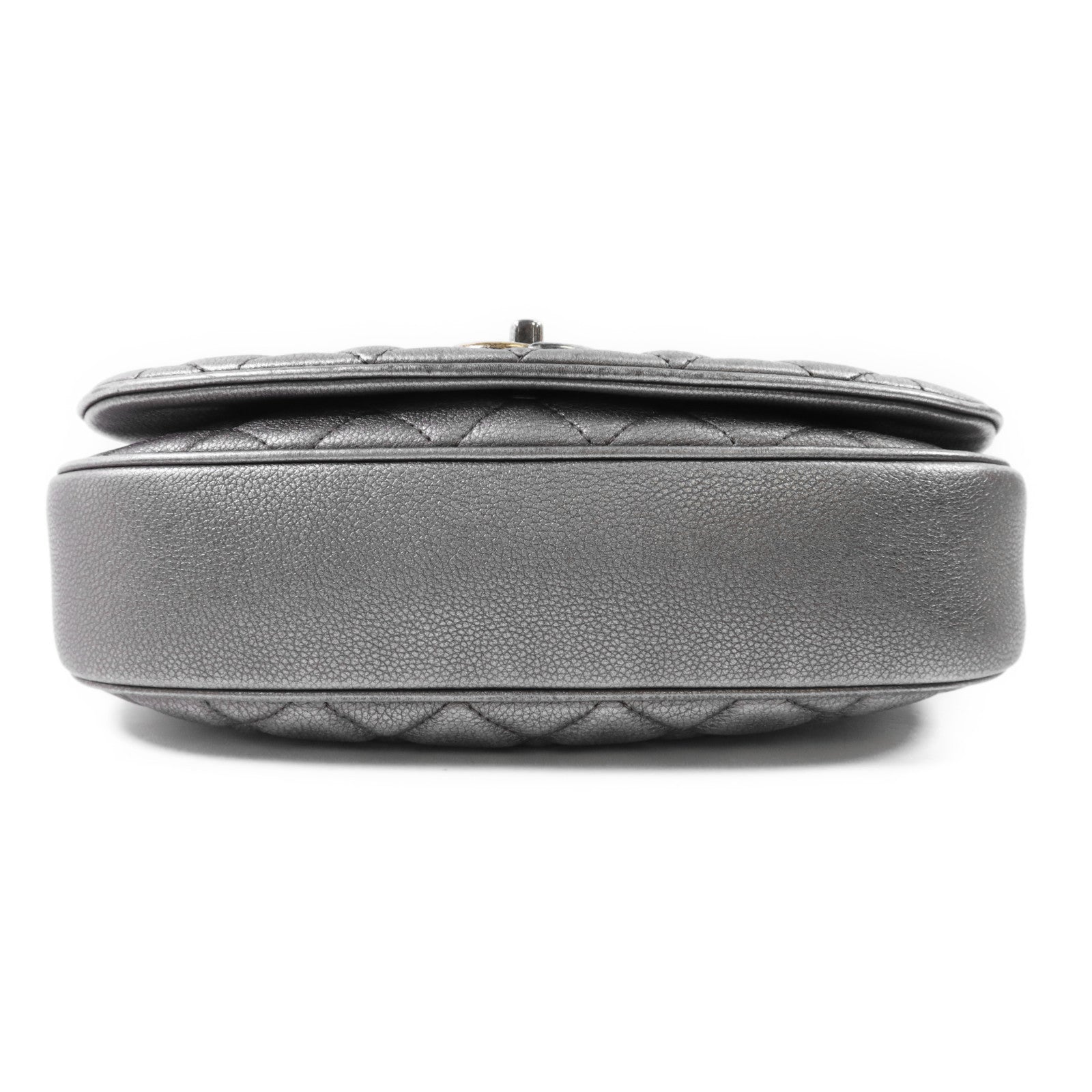 CHANEL 牛皮皮革Chain Shoulder銀扣鏈帶肩背袋