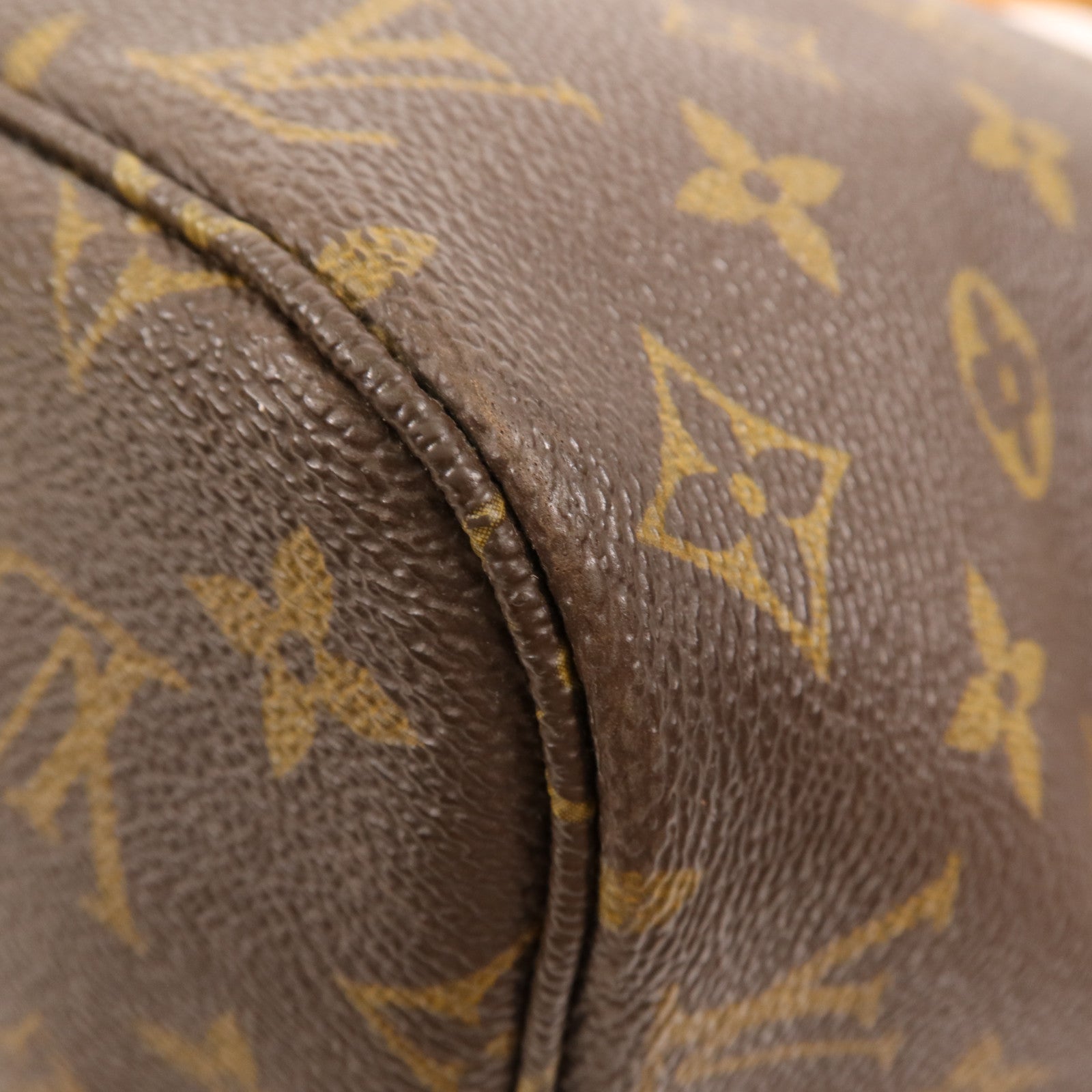 LOUIS VUITTON Monogram Neverfull MM金扣手挽袋