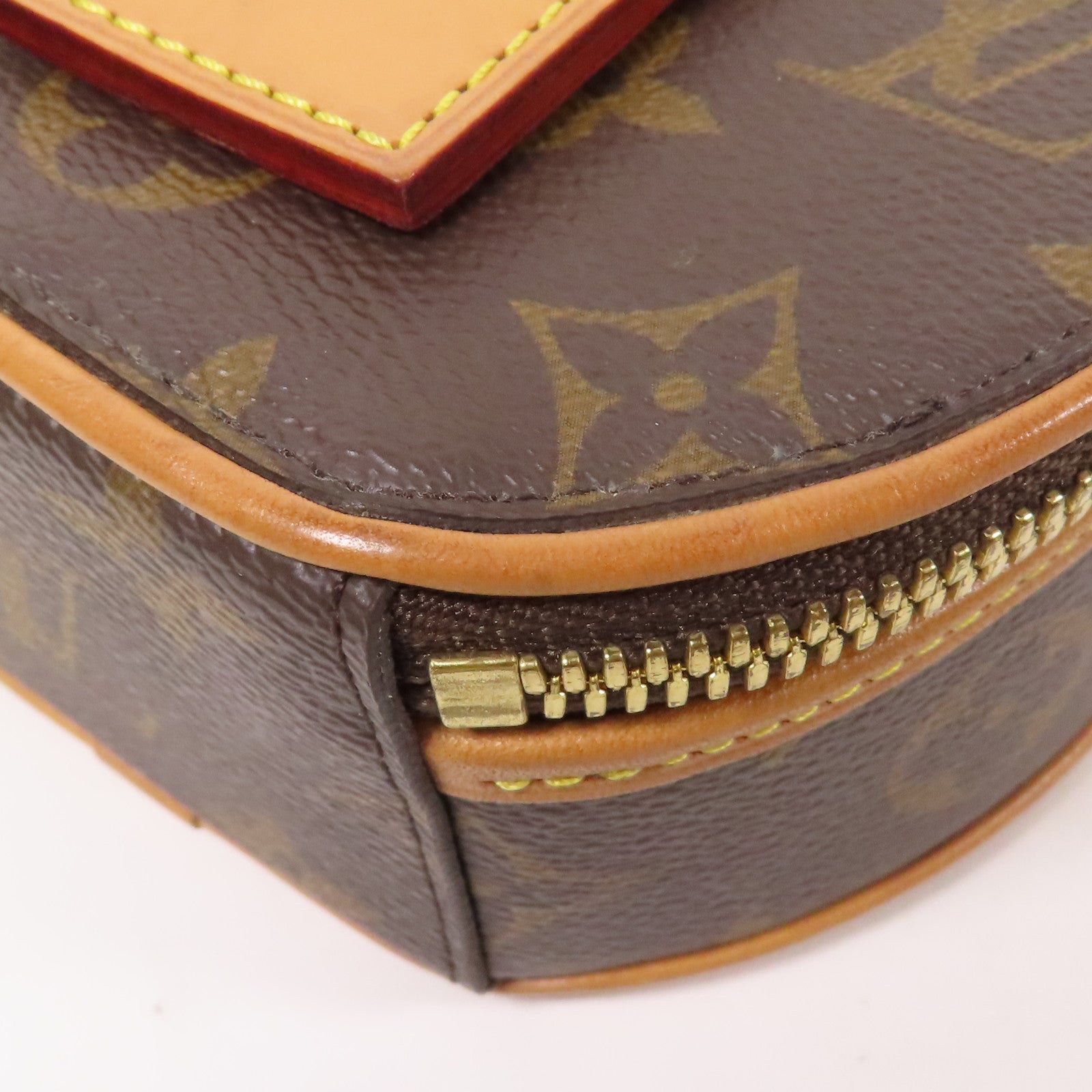 LOUIS VUITTON Monogram Mini Boite Chapeau金扣手挽肩背兩用袋棕色