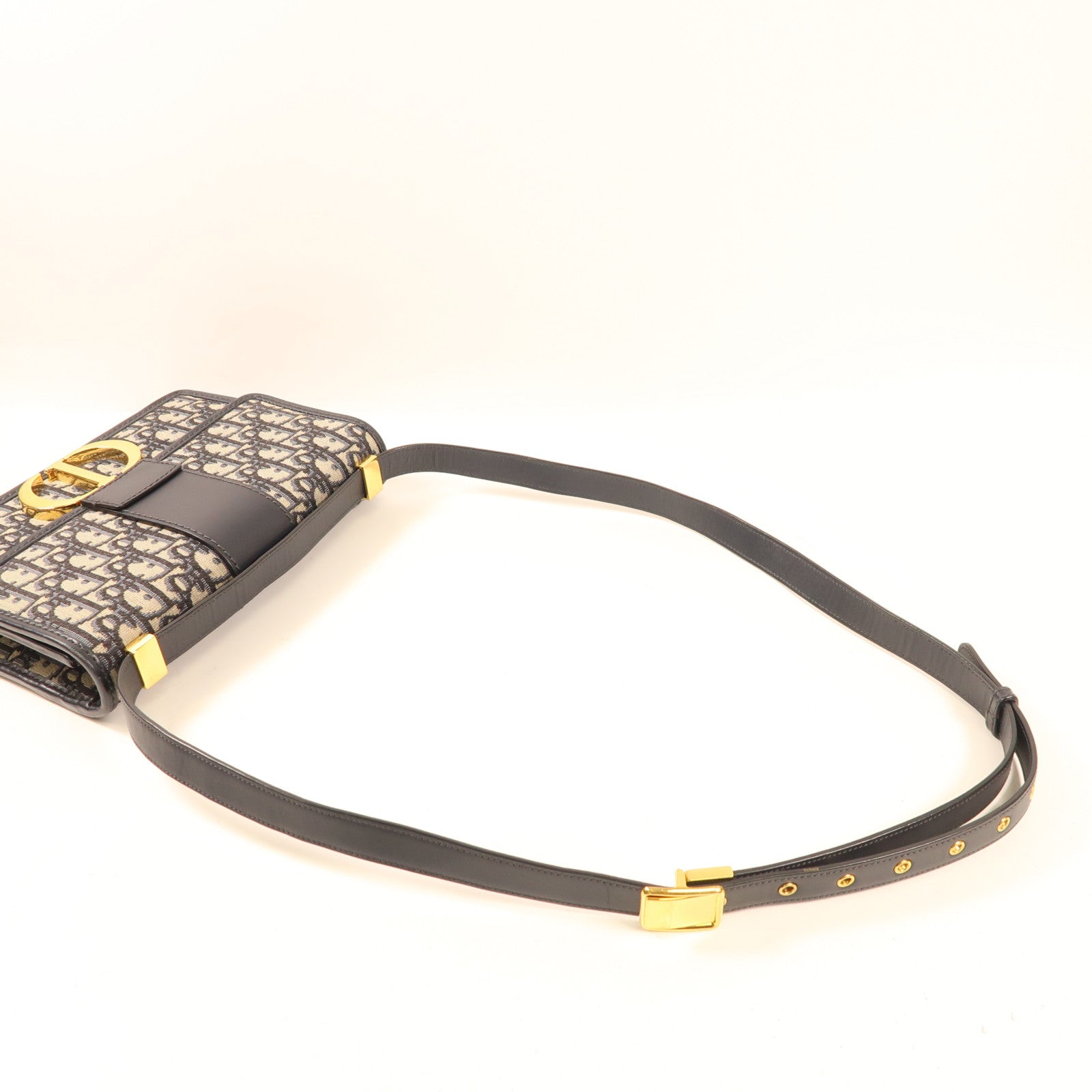 Dior 帆布Montaigne 30金扣肩背袋