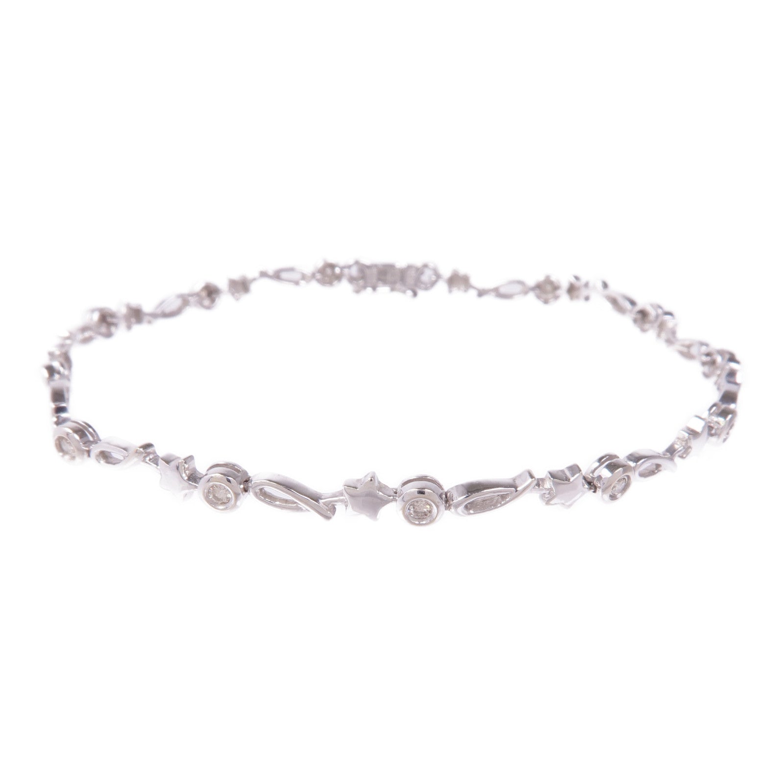JEWELRY Diamond Bracelet 18K White Gold