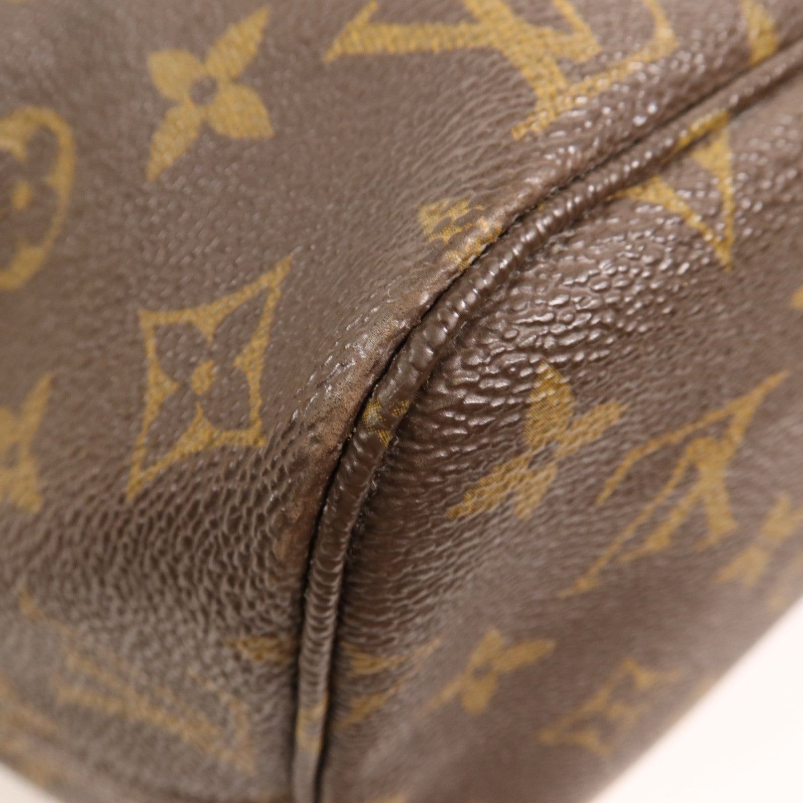 LOUIS VUITTON Monogram Neverfull MM金扣手挽袋